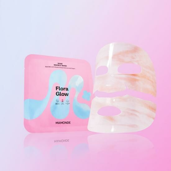 Mamonde Flora Glow Rose Marble Mask [5PCS]