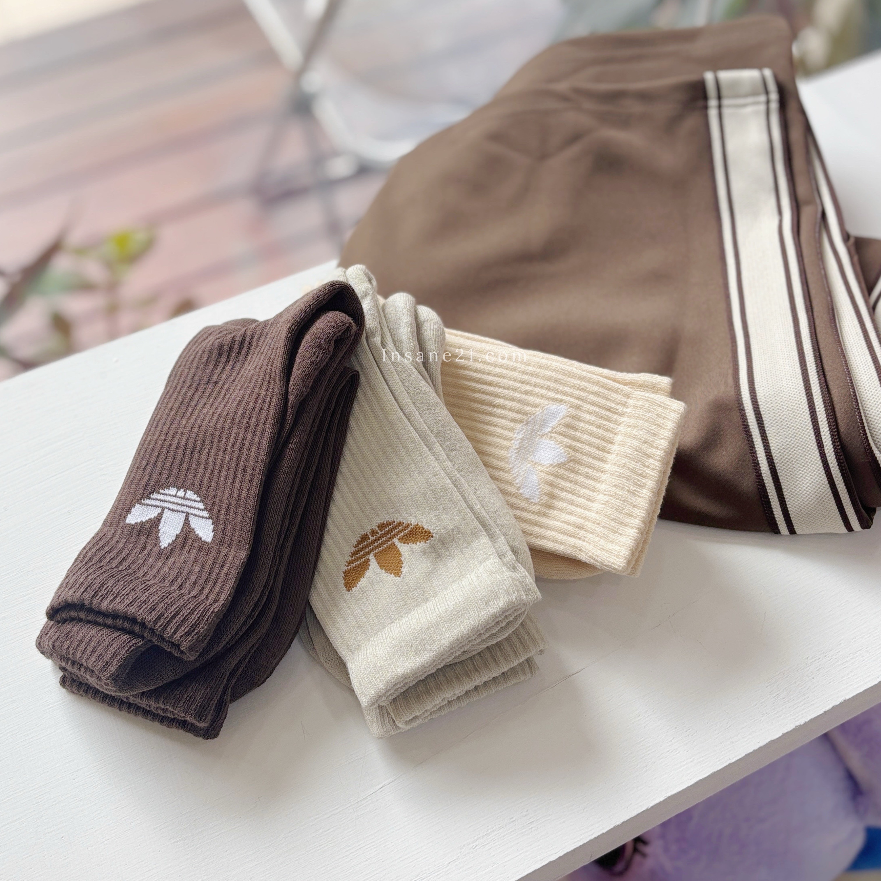 ADIDAS TRE CRW SCK 6PP 大地色 三葉草 六雙一組 長襪 中長襪 IX5274