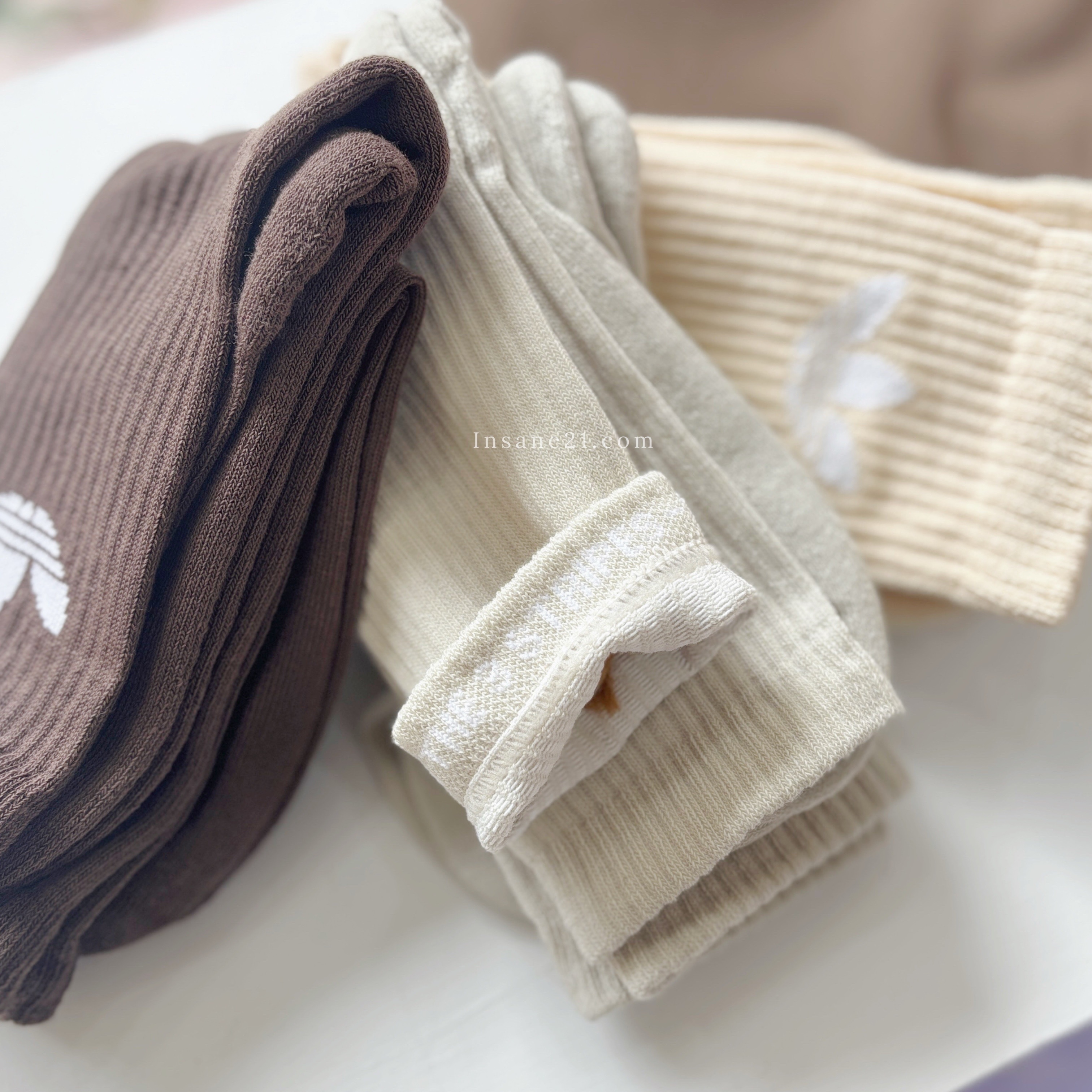 ADIDAS TRE CRW SCK 6PP 大地色 三葉草 六雙一組 長襪 中長襪 IX5274