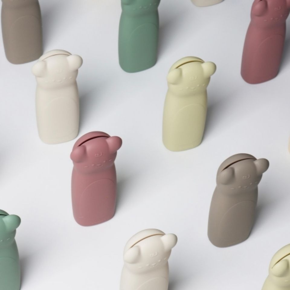 鉑金矽膠多功能小熊收納盒