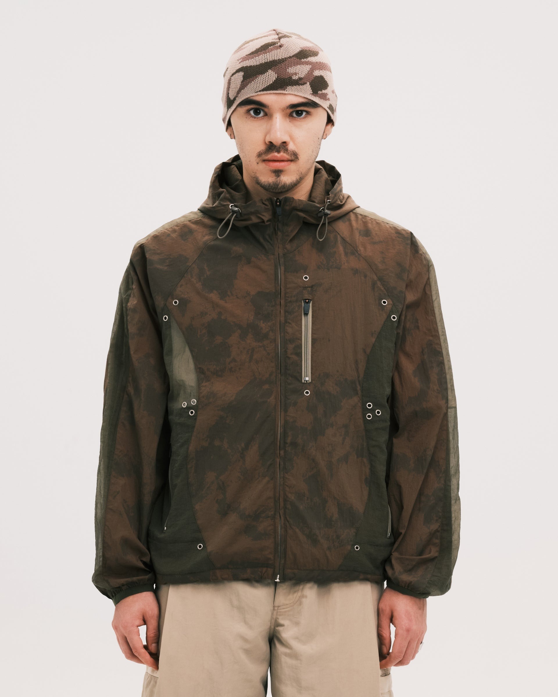 PLATEAU STUDIO｜Curvy nylon jacket (Dark military)