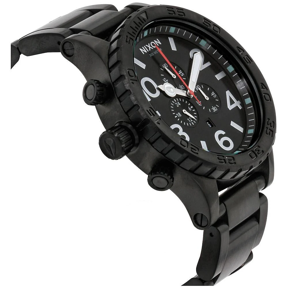 萬年鐘錶 - NIXON 尼克森 THE 51-30  CHRONO 大錶徑黑色計時碼表系列男錶 300M防水 A083-2790 錶徑51MM