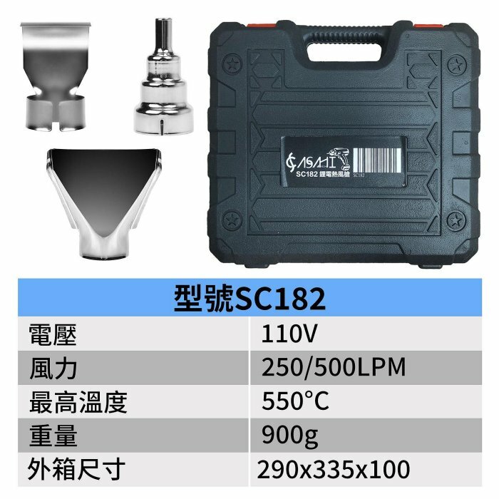 附發票｜SC182充電式熱風槍｜工業用熱風槍熱縮片 熱縮管 熱風機 封膜 縮膜槍 熱烘槍 熱縮膜 熱縮套管
