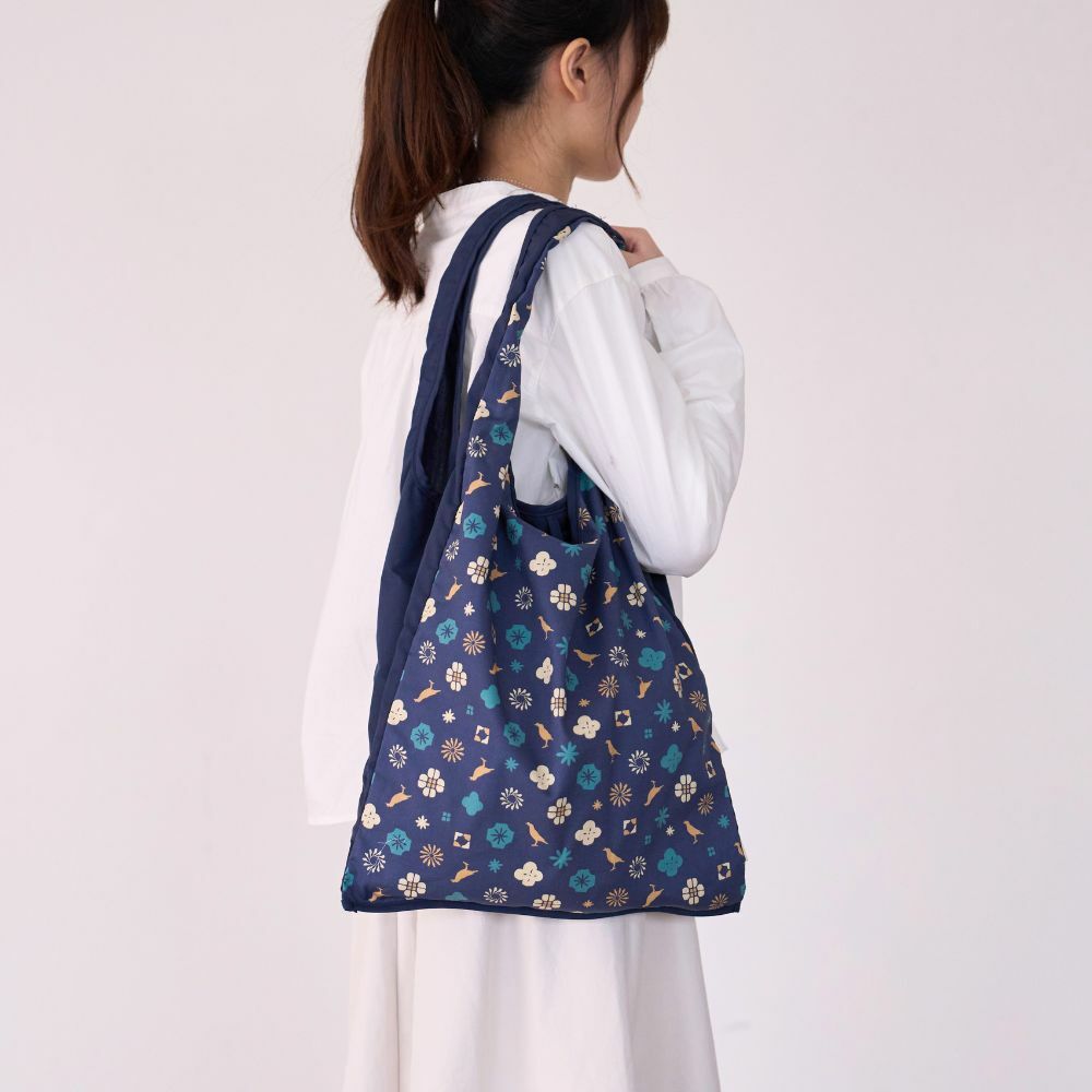 Middle Size Bag/Begonia Glass Pattern No.12/Spring Plum Red