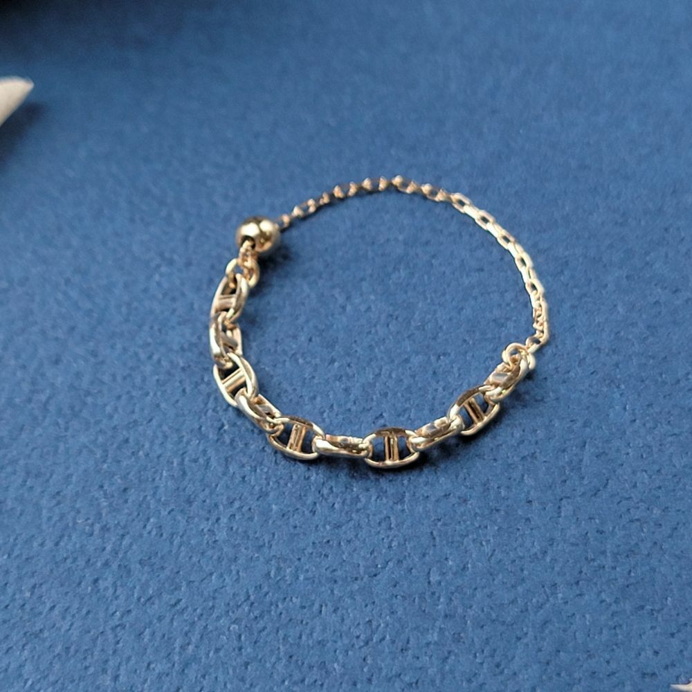 【me.luxe】K10金日可調式鍊戒