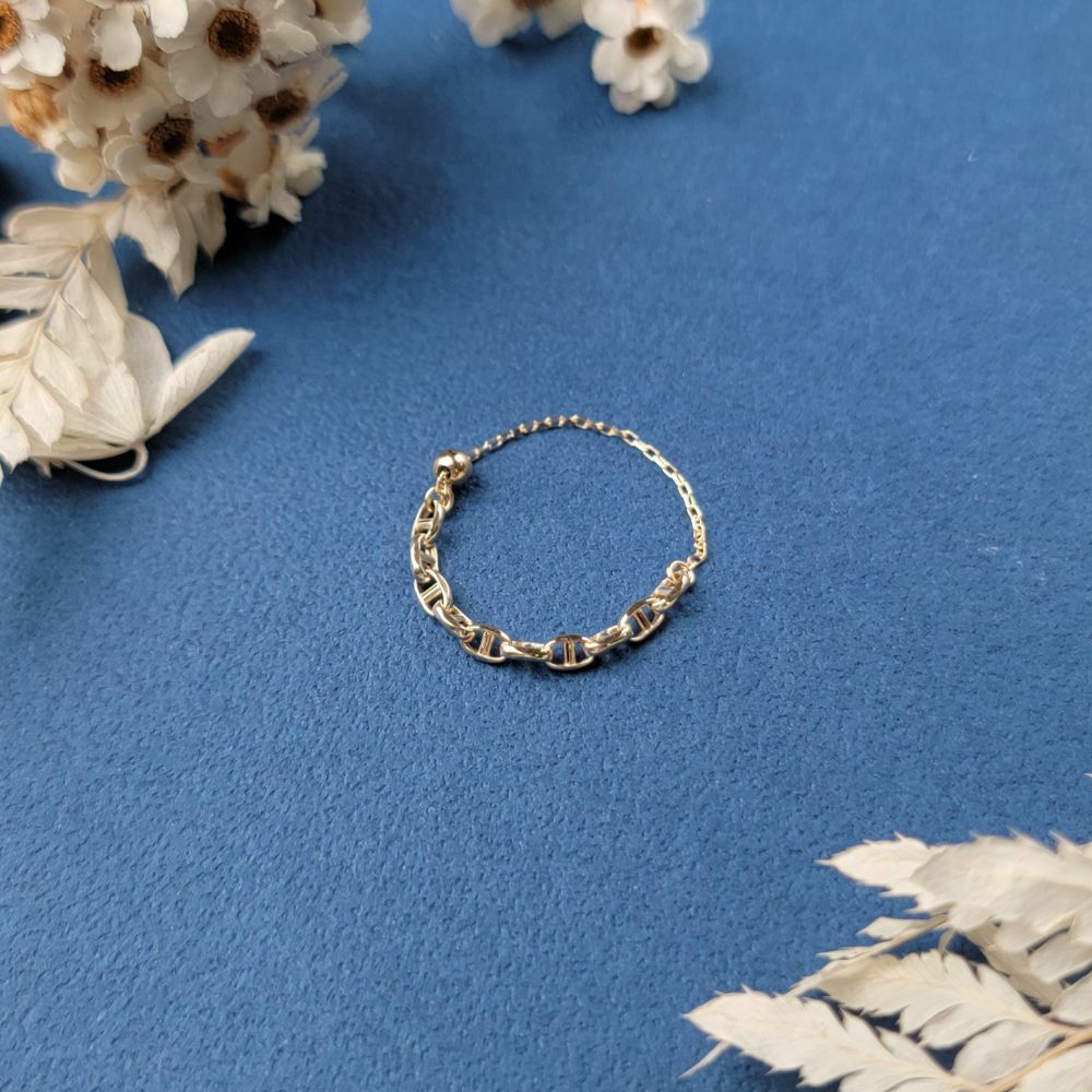 【me.luxe】K10金日可調式鍊戒