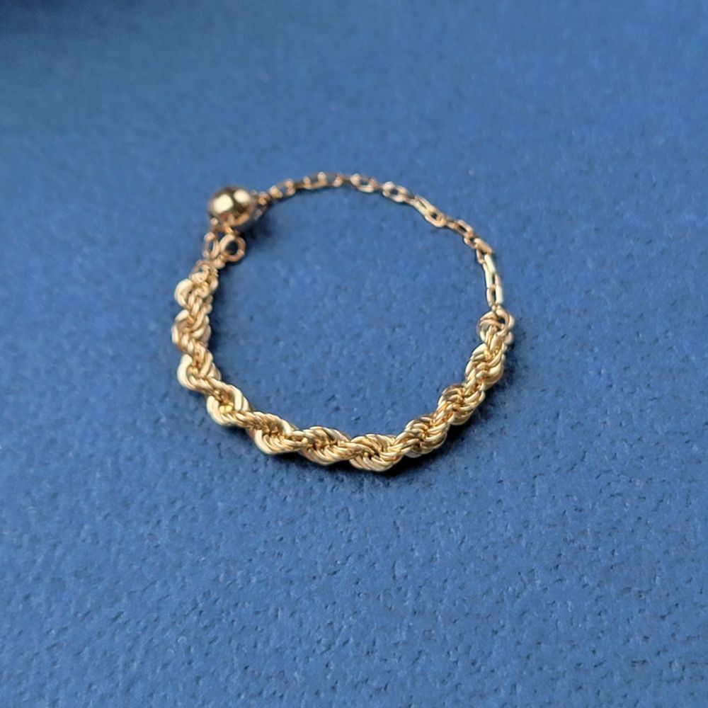 【me.luxe】K10麻花可調式鍊戒