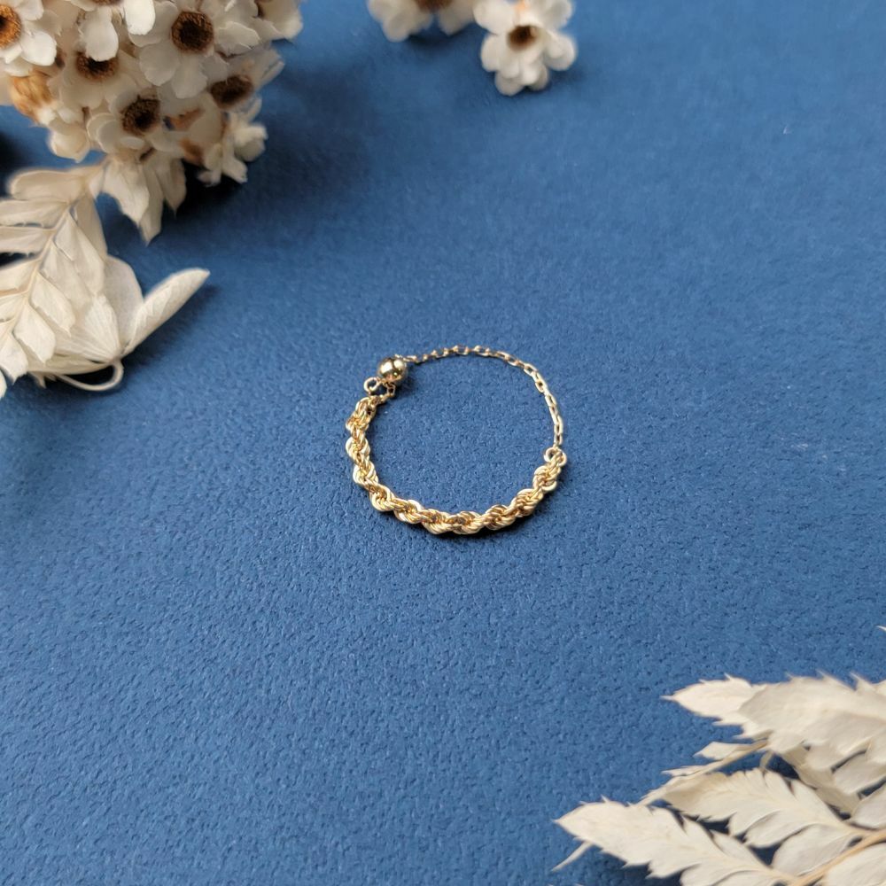 【me.luxe】K10麻花可調式鍊戒