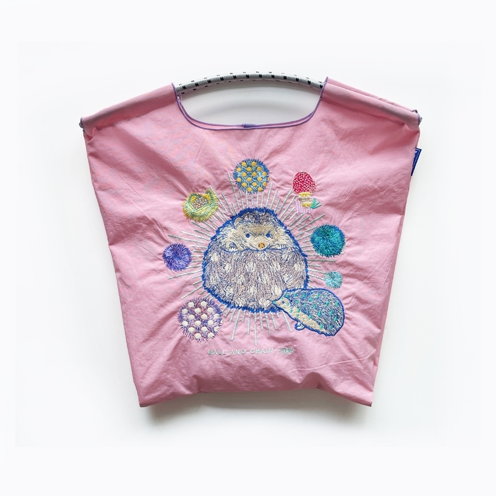 Ball＆Chain 刺繡環保購物袋 M號 - 粉紅 (31300825)