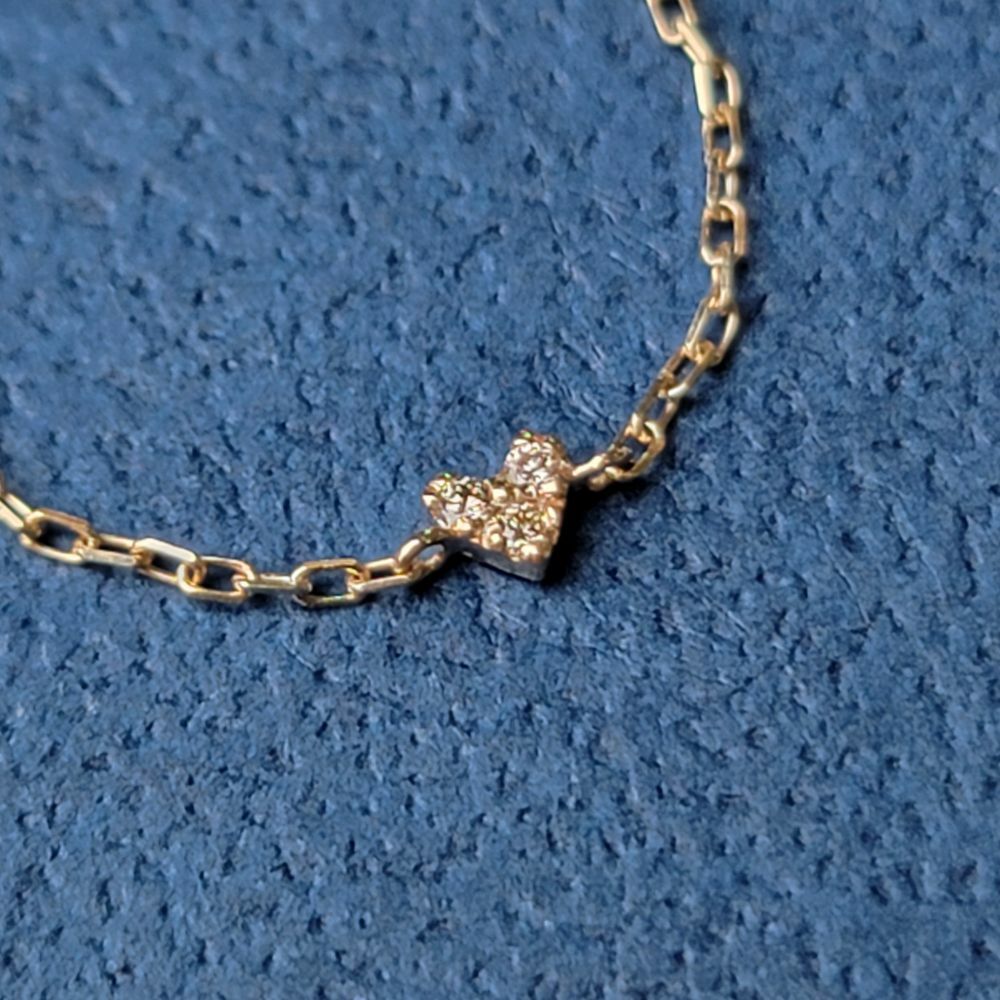 【me.luxe】K10愛心鑽石1分鍊戒