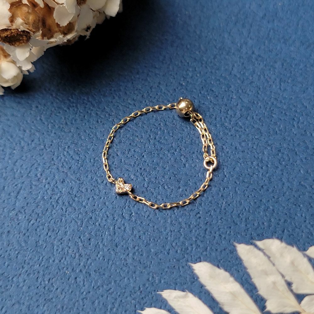 【me.luxe】K10愛心鑽石1分鍊戒