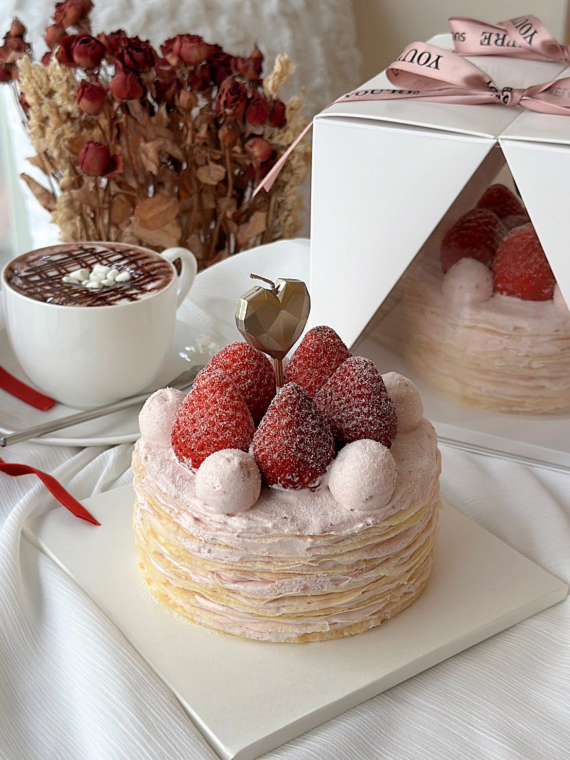 冬季限定-四吋季節草莓千層