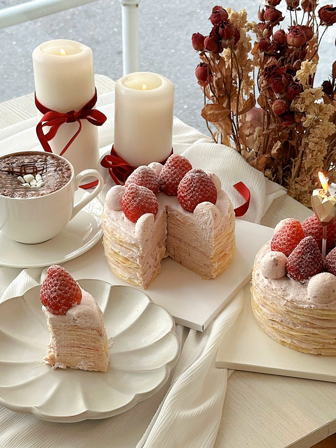 冬季限定-四吋季節草莓千層