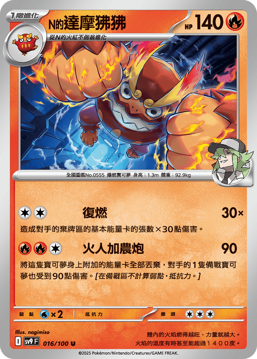 SV9F 016/100 N的達摩狒狒