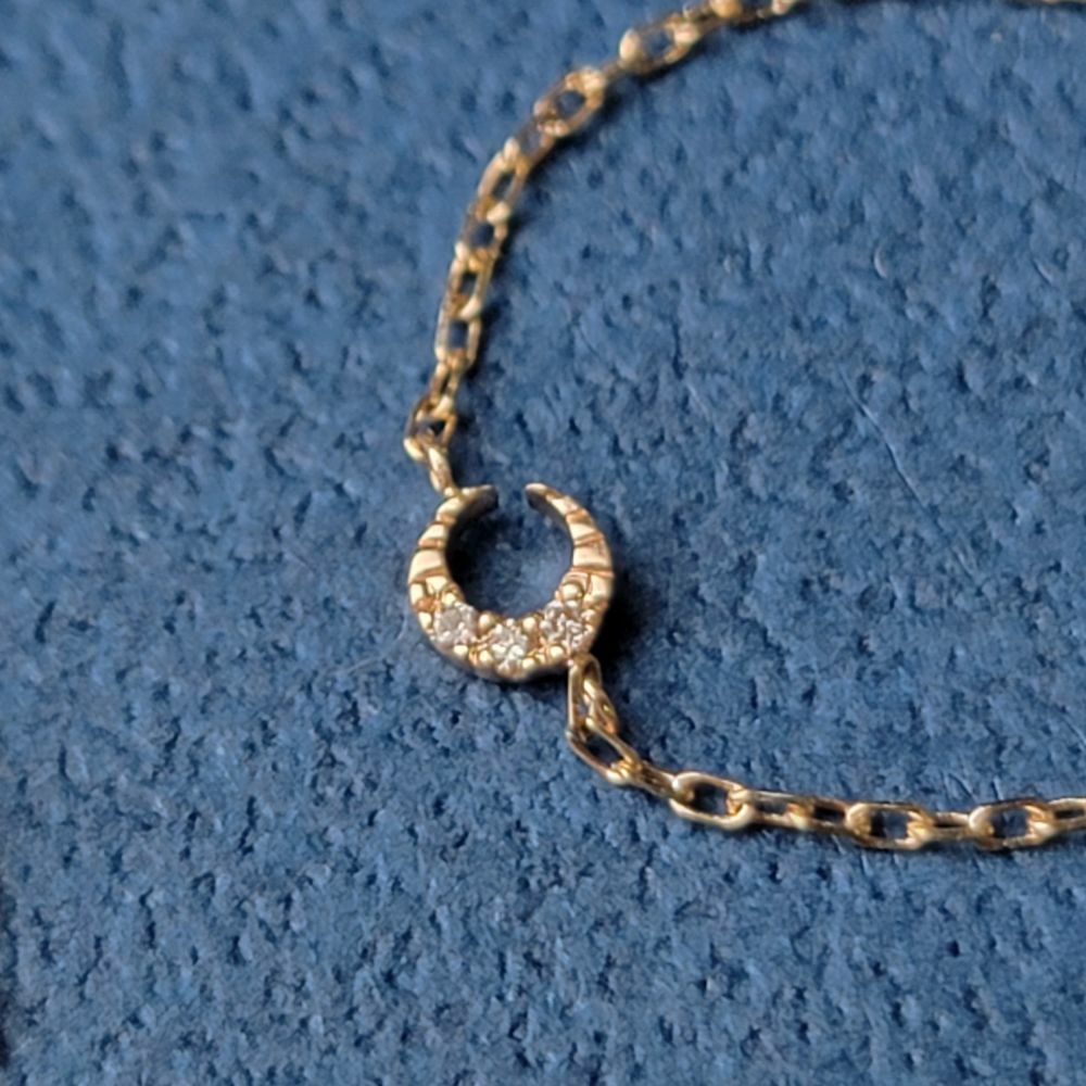 【me.luxe】K10月亮鑽石1分鍊戒