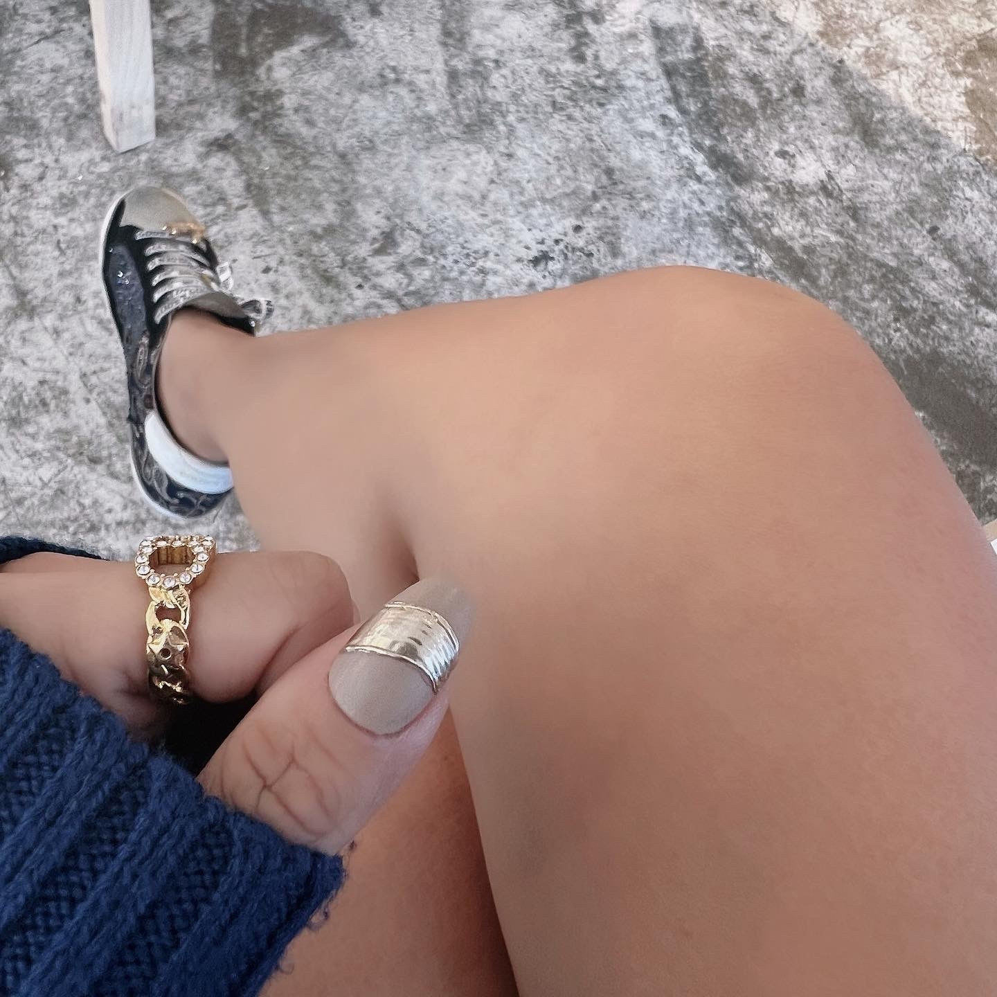 baby:nail | Metal Gold Ribbon