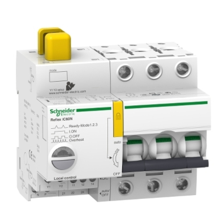 R248 Schneider Reflex iC60N C Curve Integrated Control Circuit Breakers (with Ti24 Interface)  3-Pole