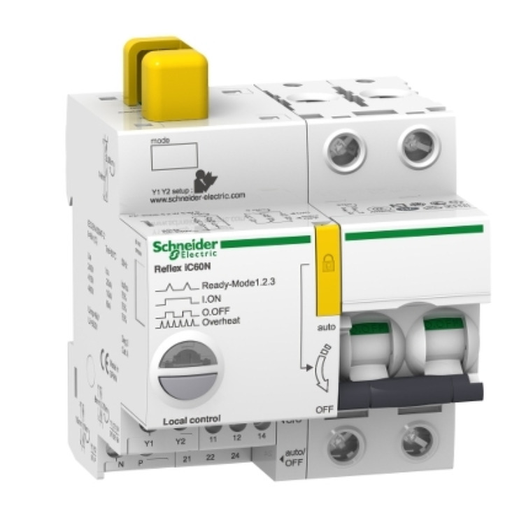 R247 Schneider Reflex iC60N C Curve Integrated Control Circuit Breakers (with Ti24 Interface)   2-Pole