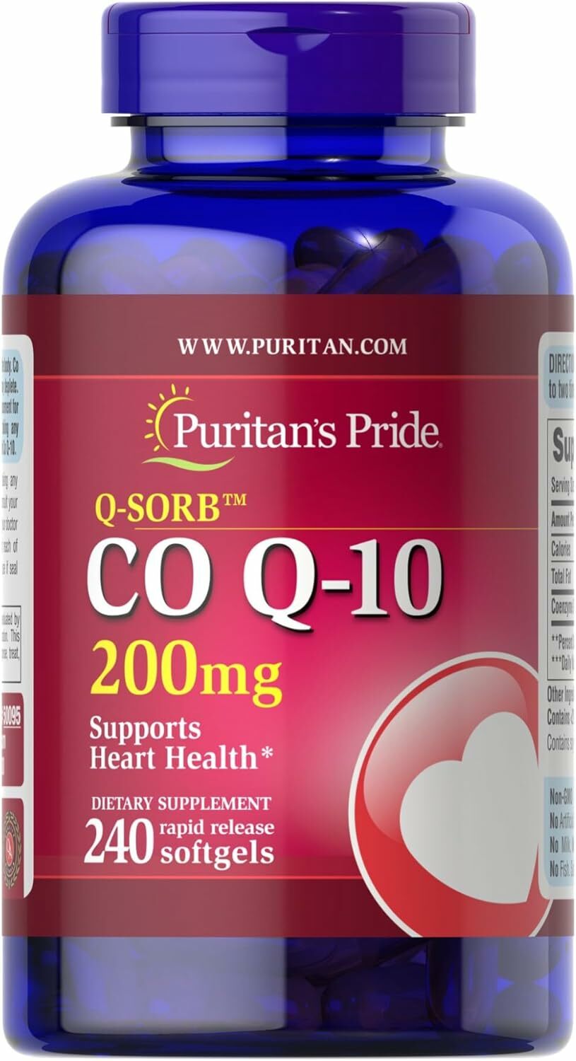 [現貨] 高純度Q-Sorb™ 輔酶Q-10 200毫克 240粒速釋軟膠囊 Puritan's Pride Q-SORB™ CoQ10