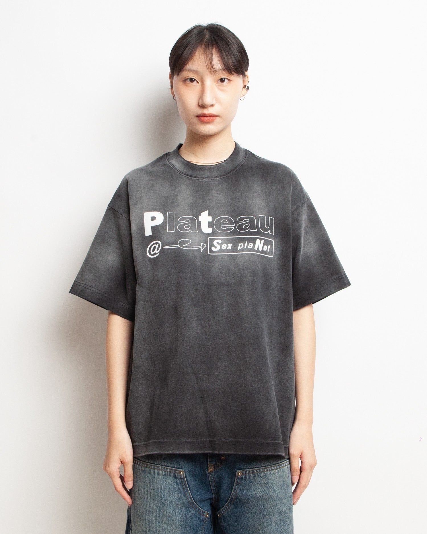 PLATEAU STUDIO｜Sp tee (Washed black)