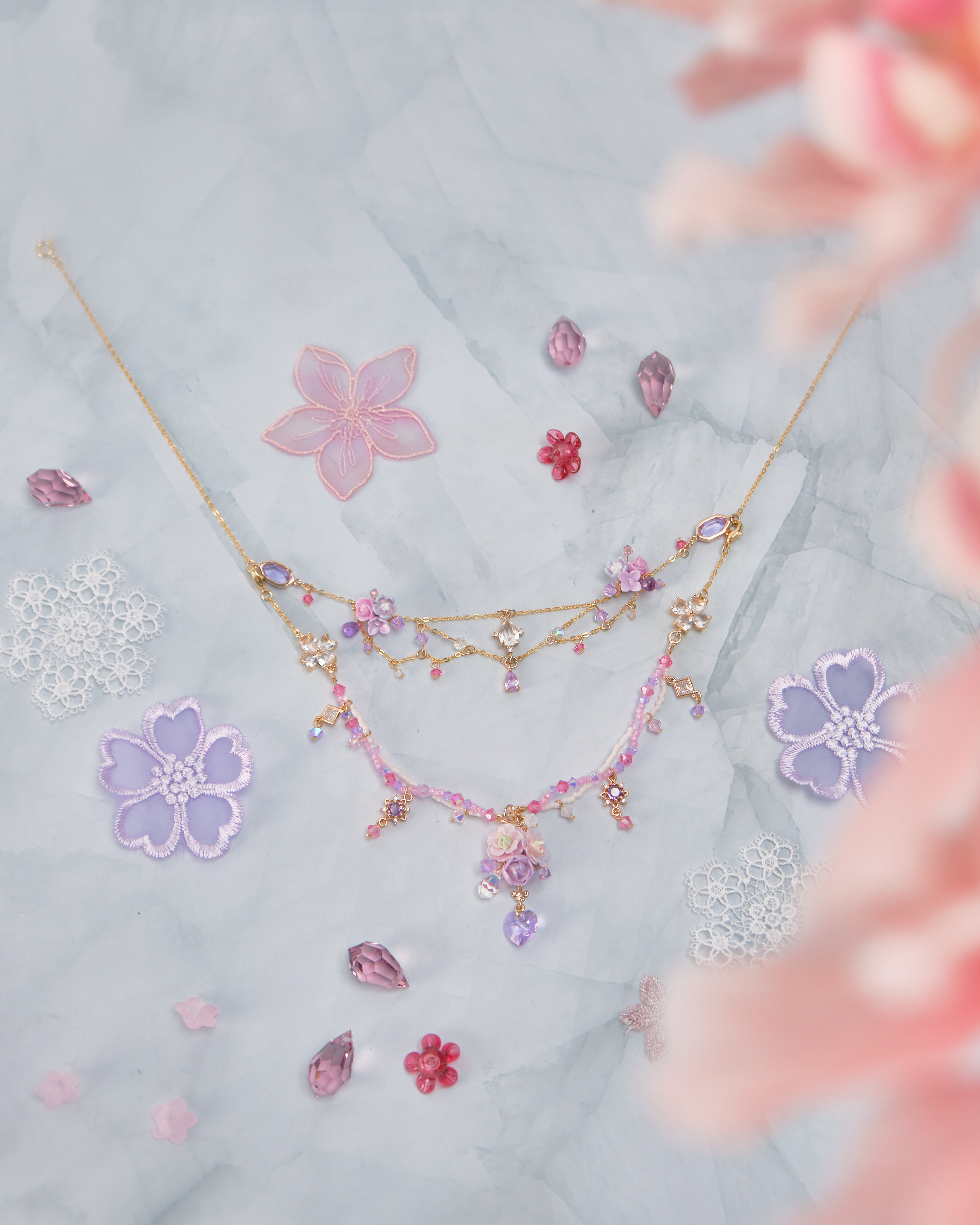 11687 二合一復古雙層S925頸鏈