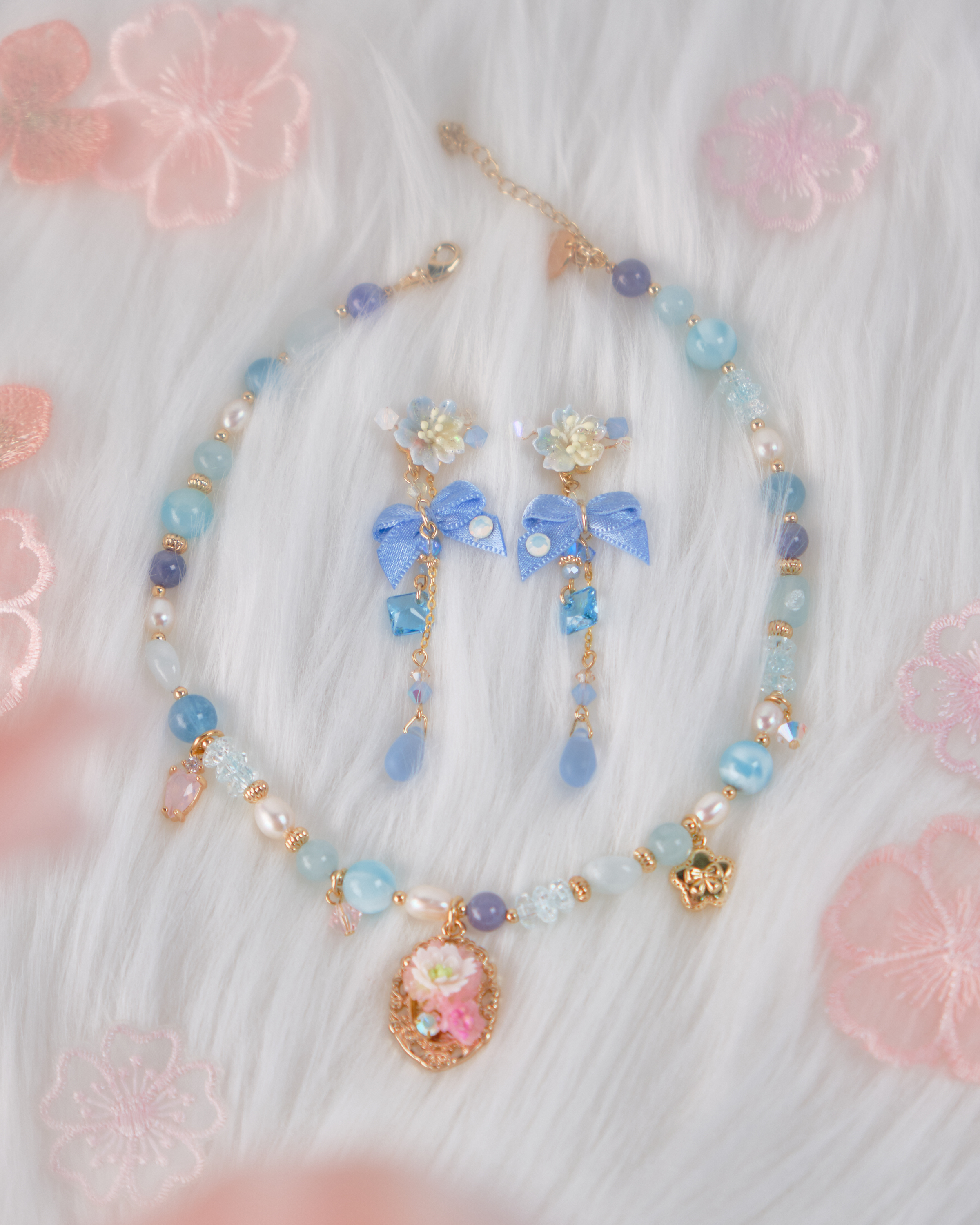 11702 情人節耳環及頸鏈套裝