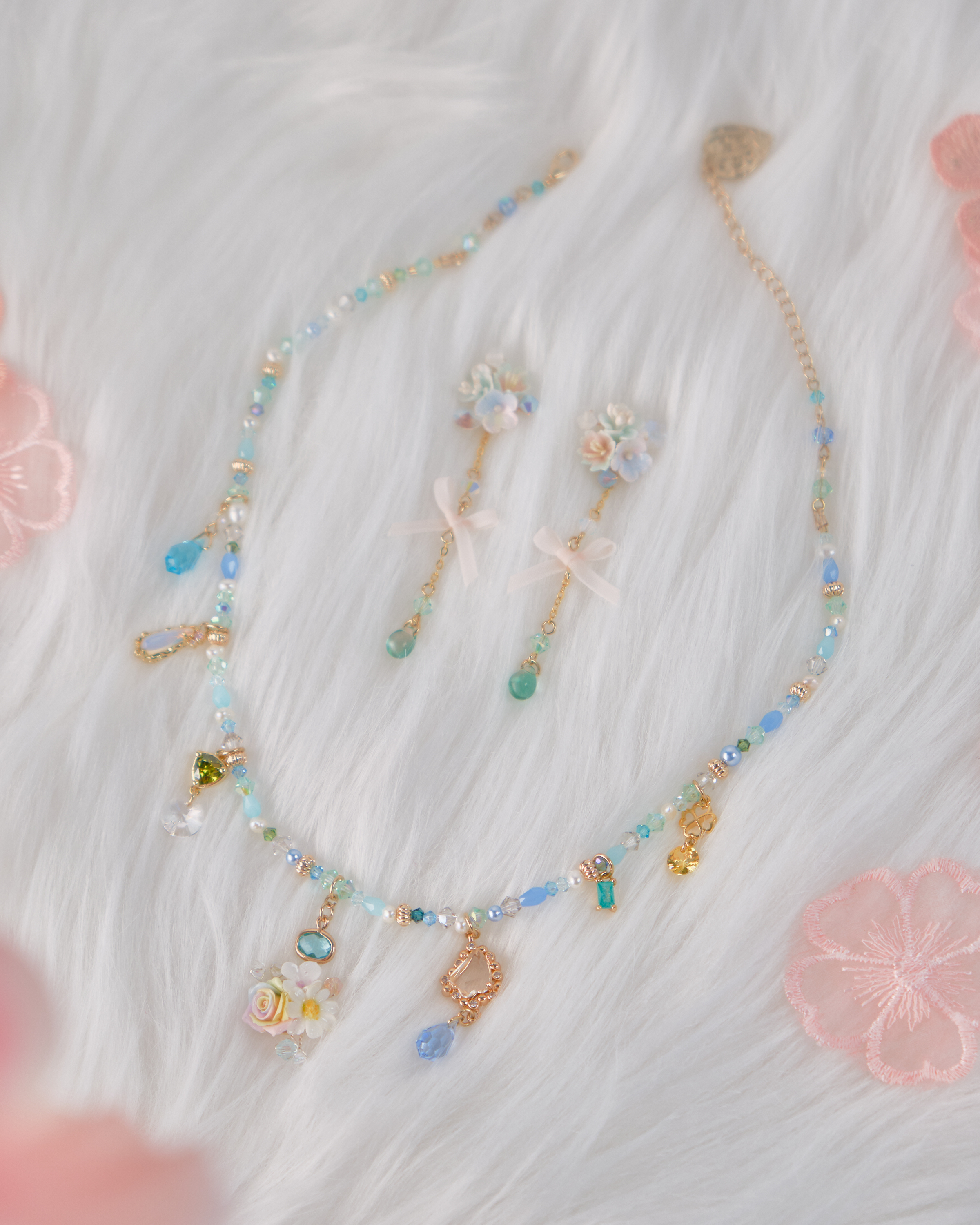 11704 情人節耳環及頸鏈套裝