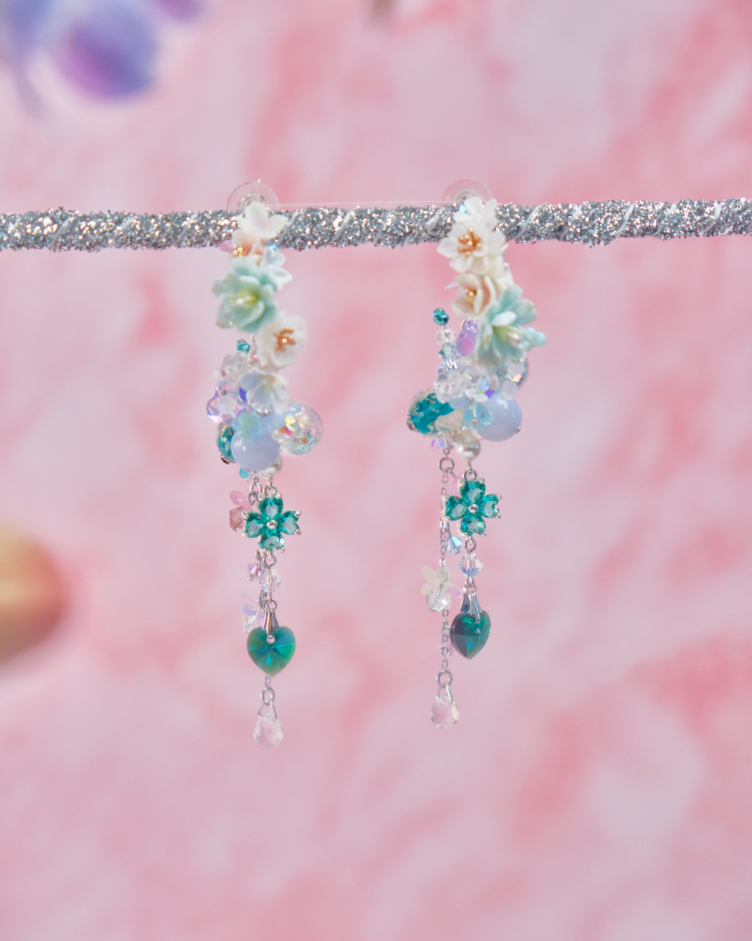 11724 重工串珠C字耳環