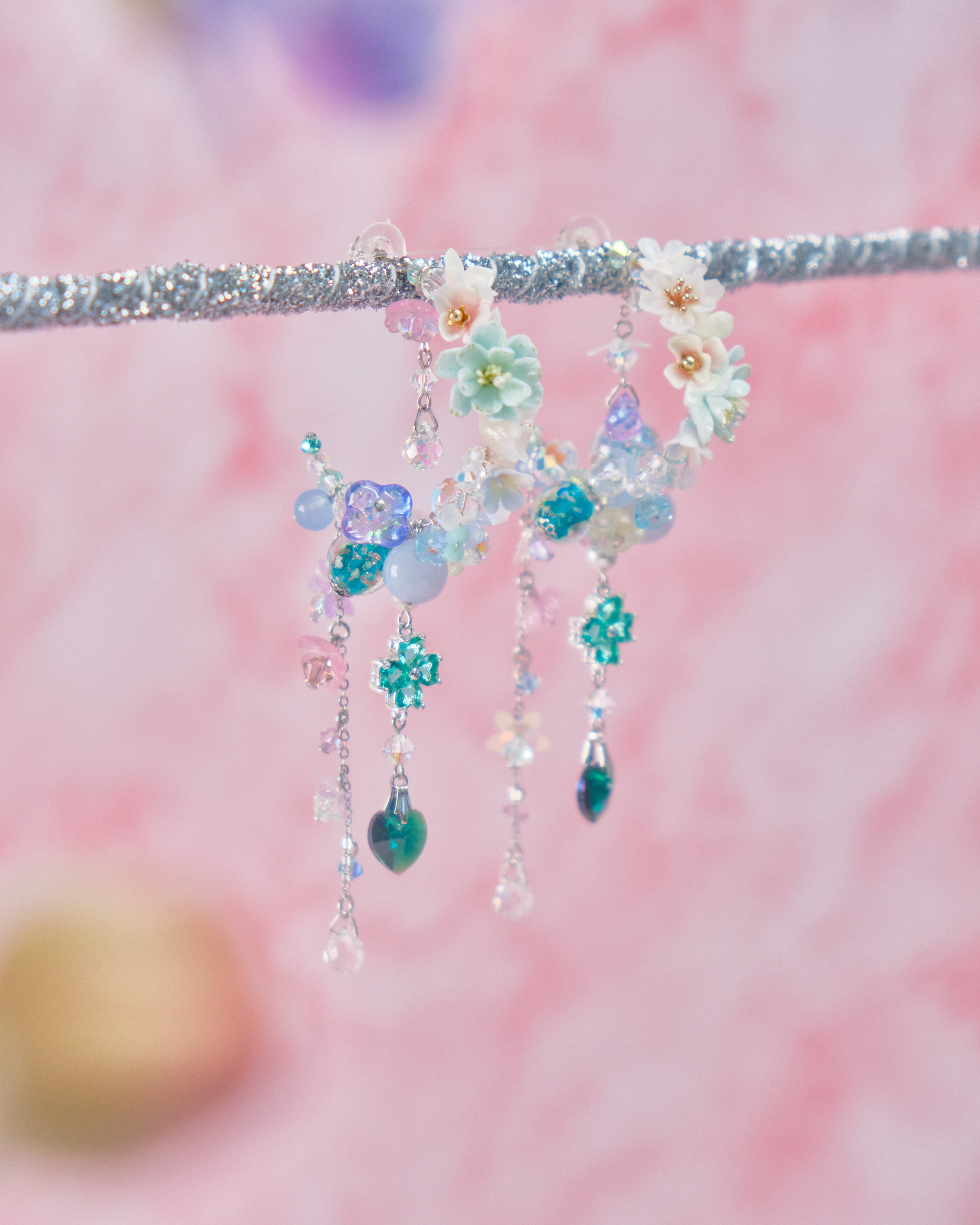 11724 重工串珠C字耳環