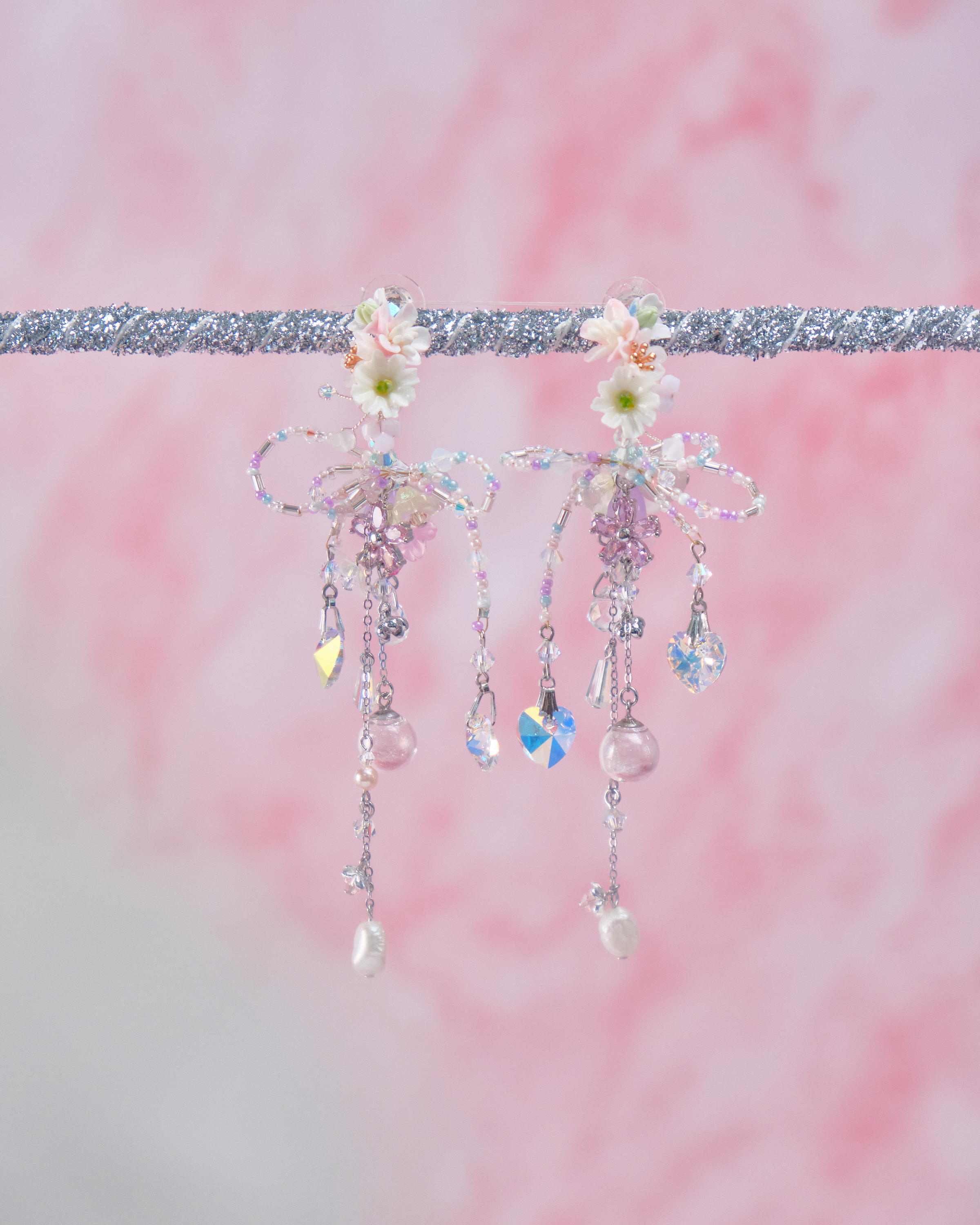 11728 重工串珠C字耳環