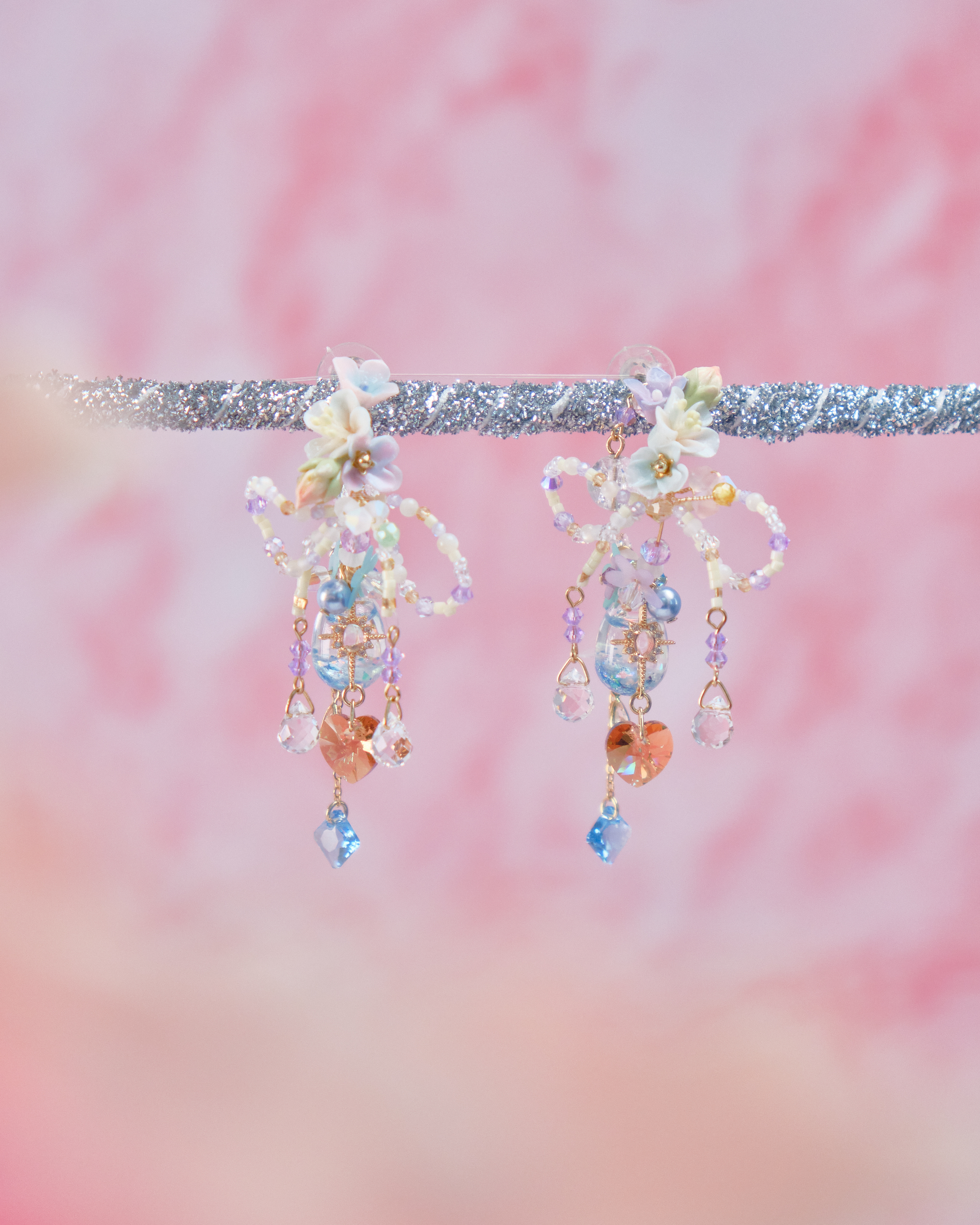 11727 重工串珠C字耳環