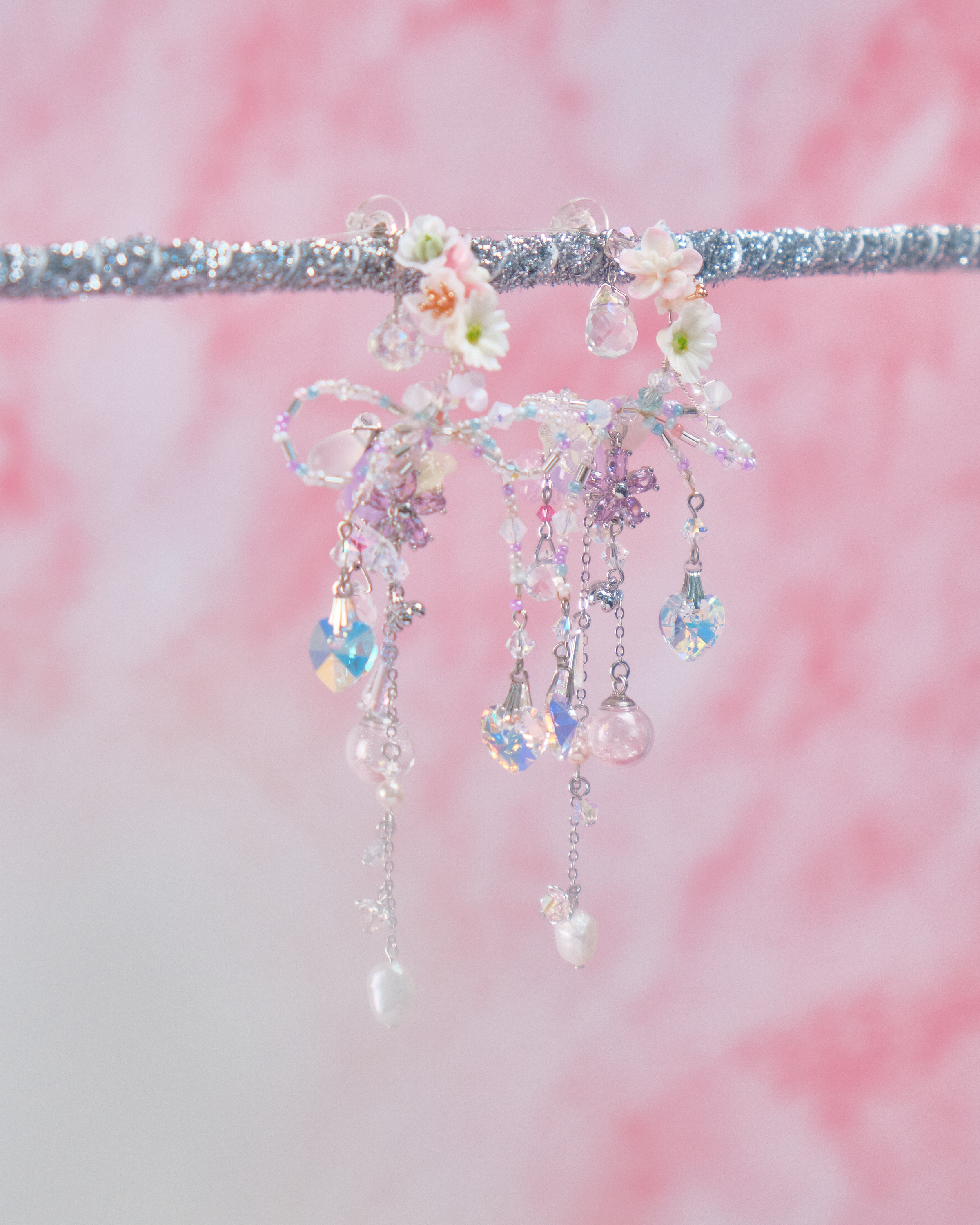 11728 重工串珠C字耳環