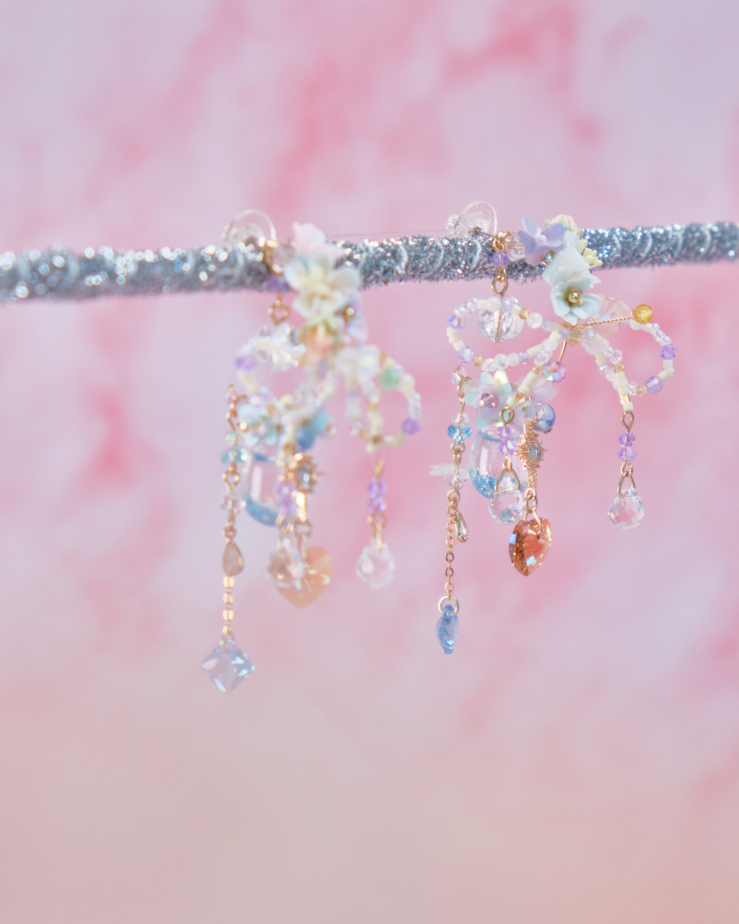 11727 重工串珠C字耳環