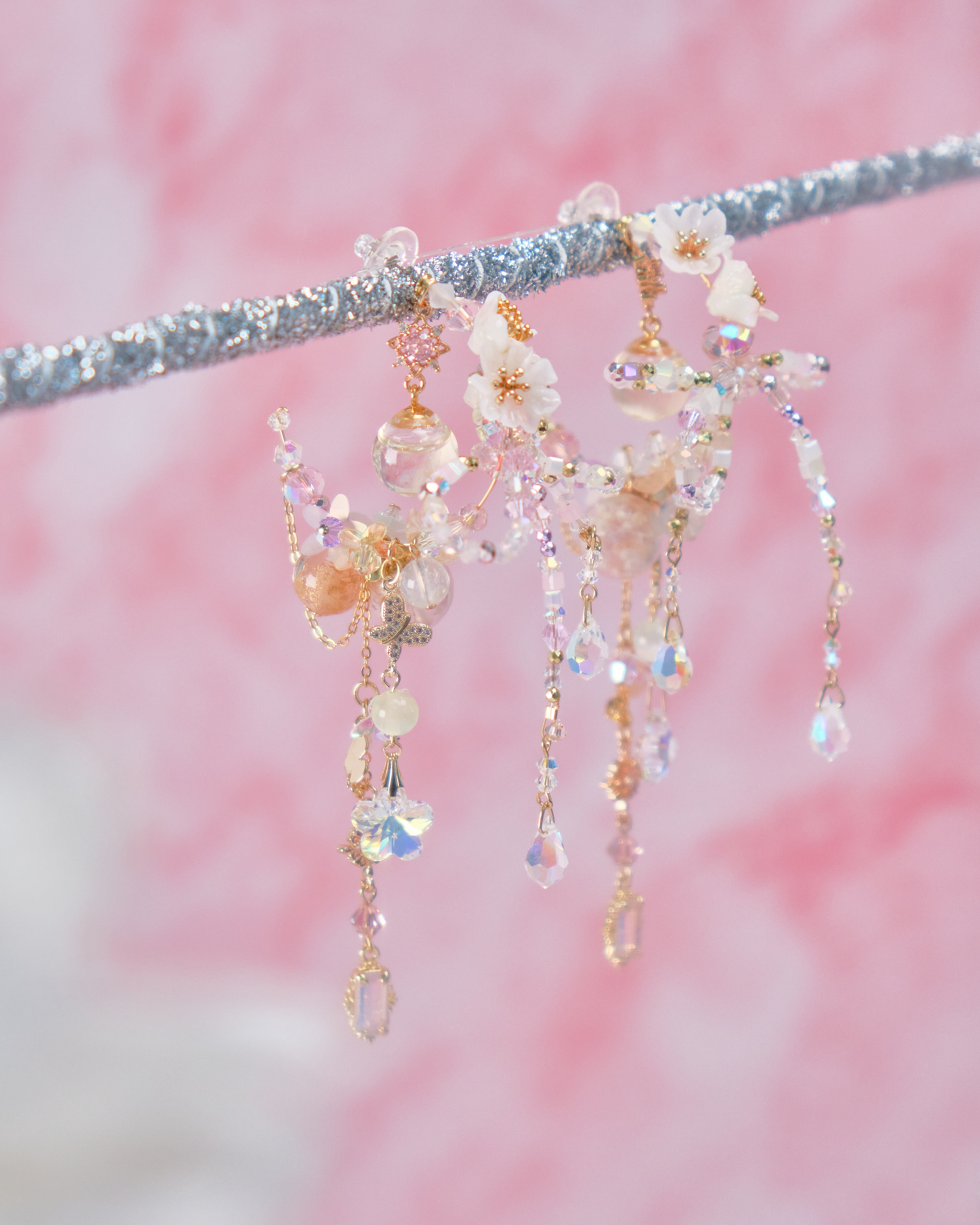 11726 重工串珠C字耳環