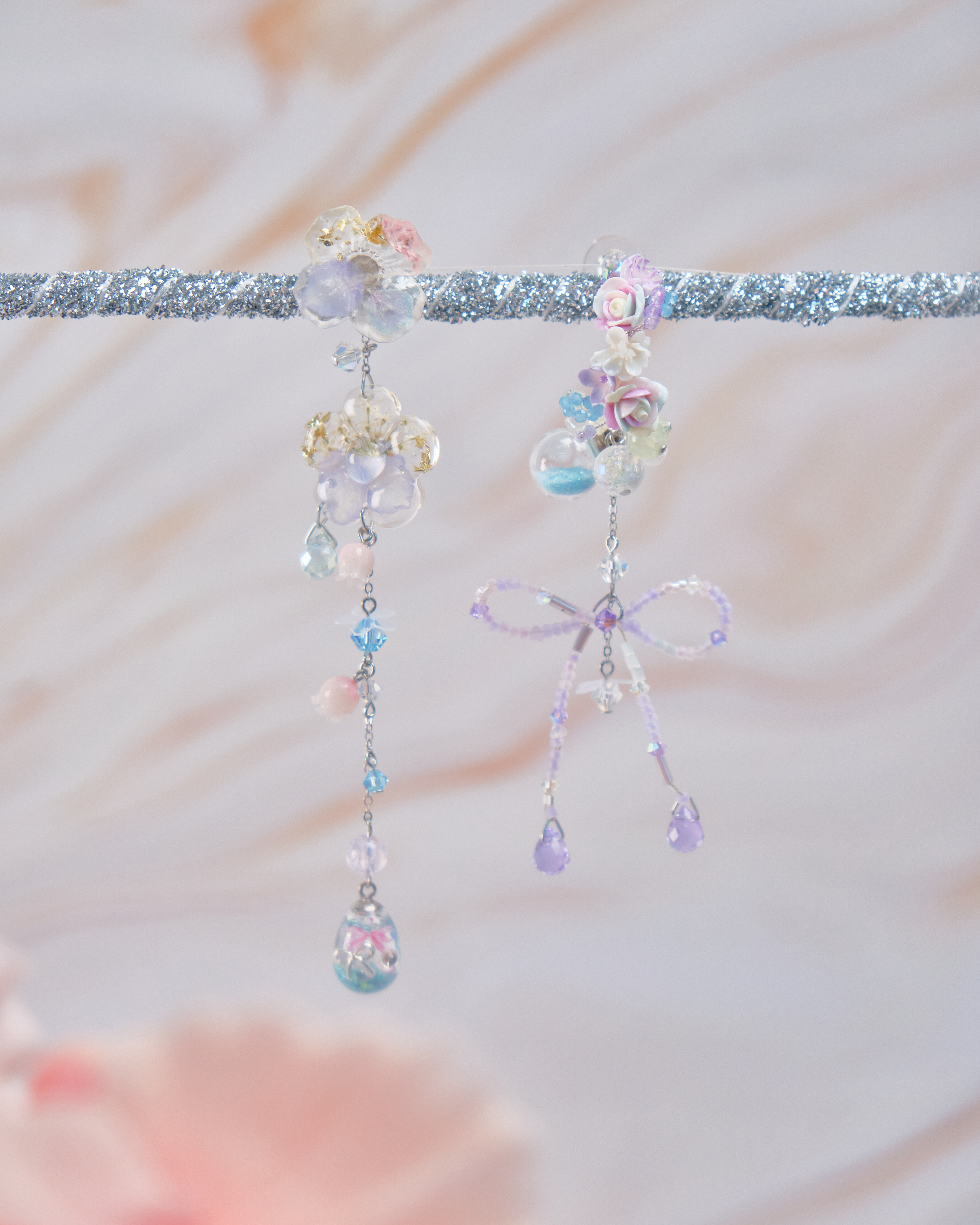 11745 重工不對稱C字兩用耳環