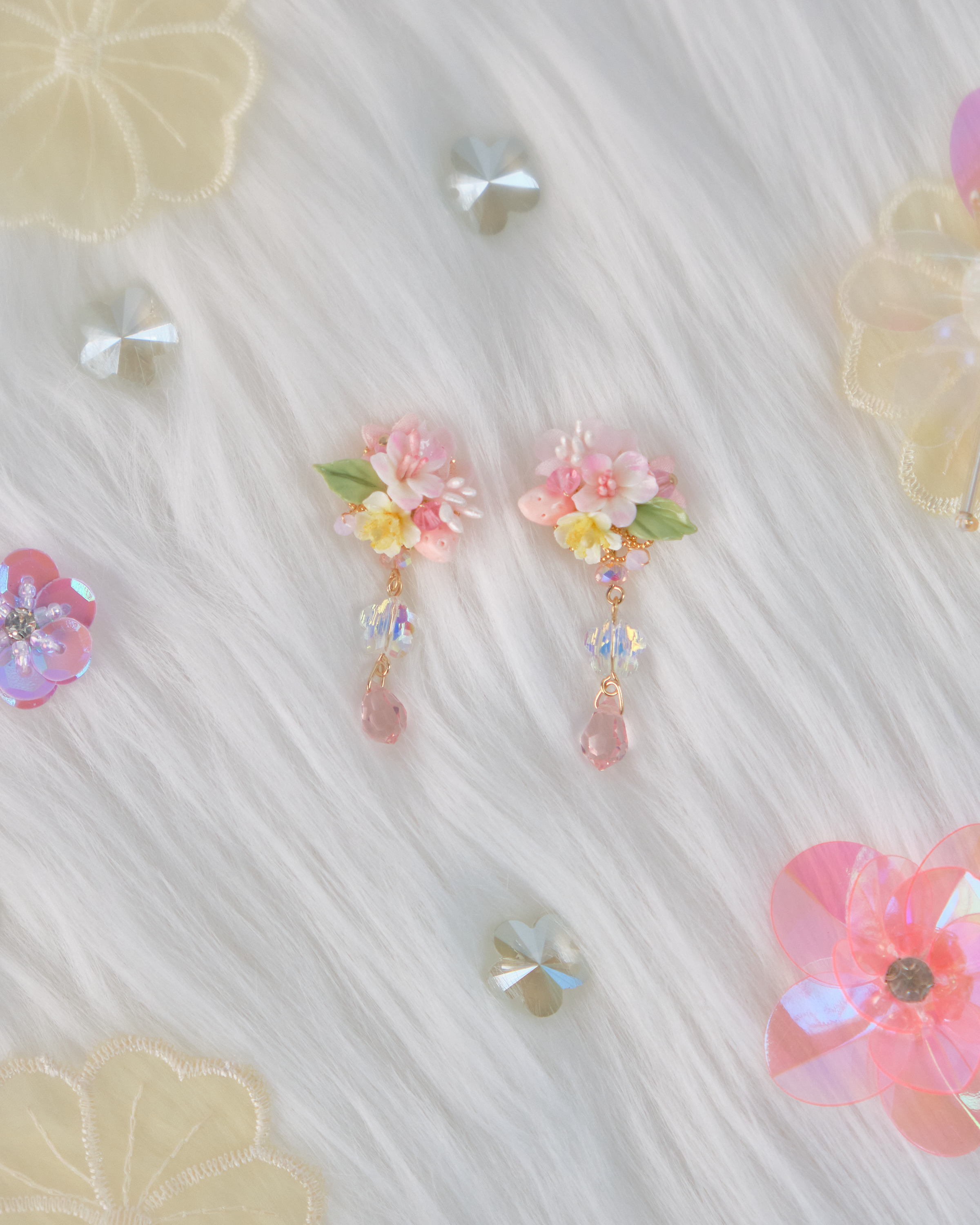 11752 小花束S925兩用短耳環