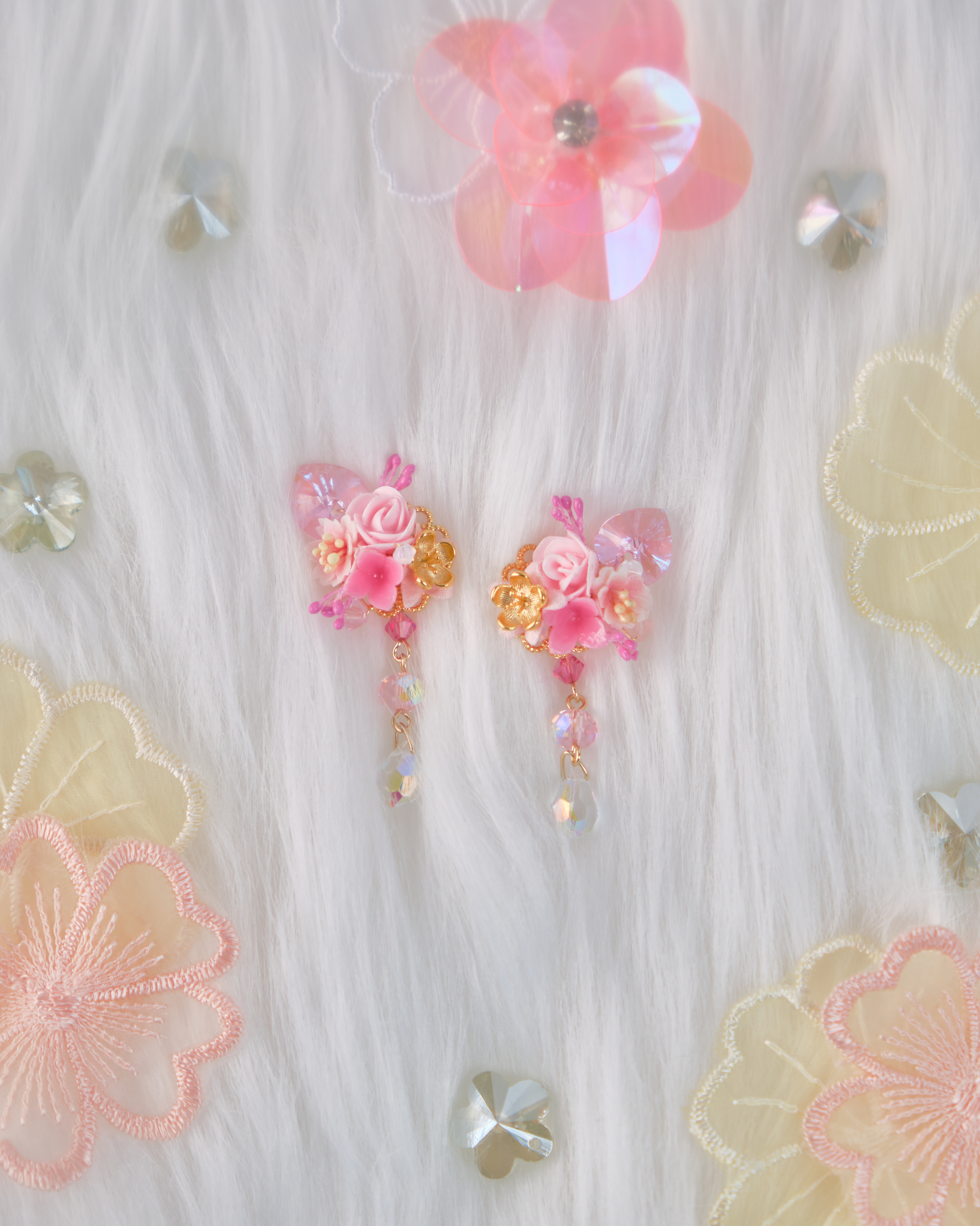 11753 小花束S925兩用短耳環