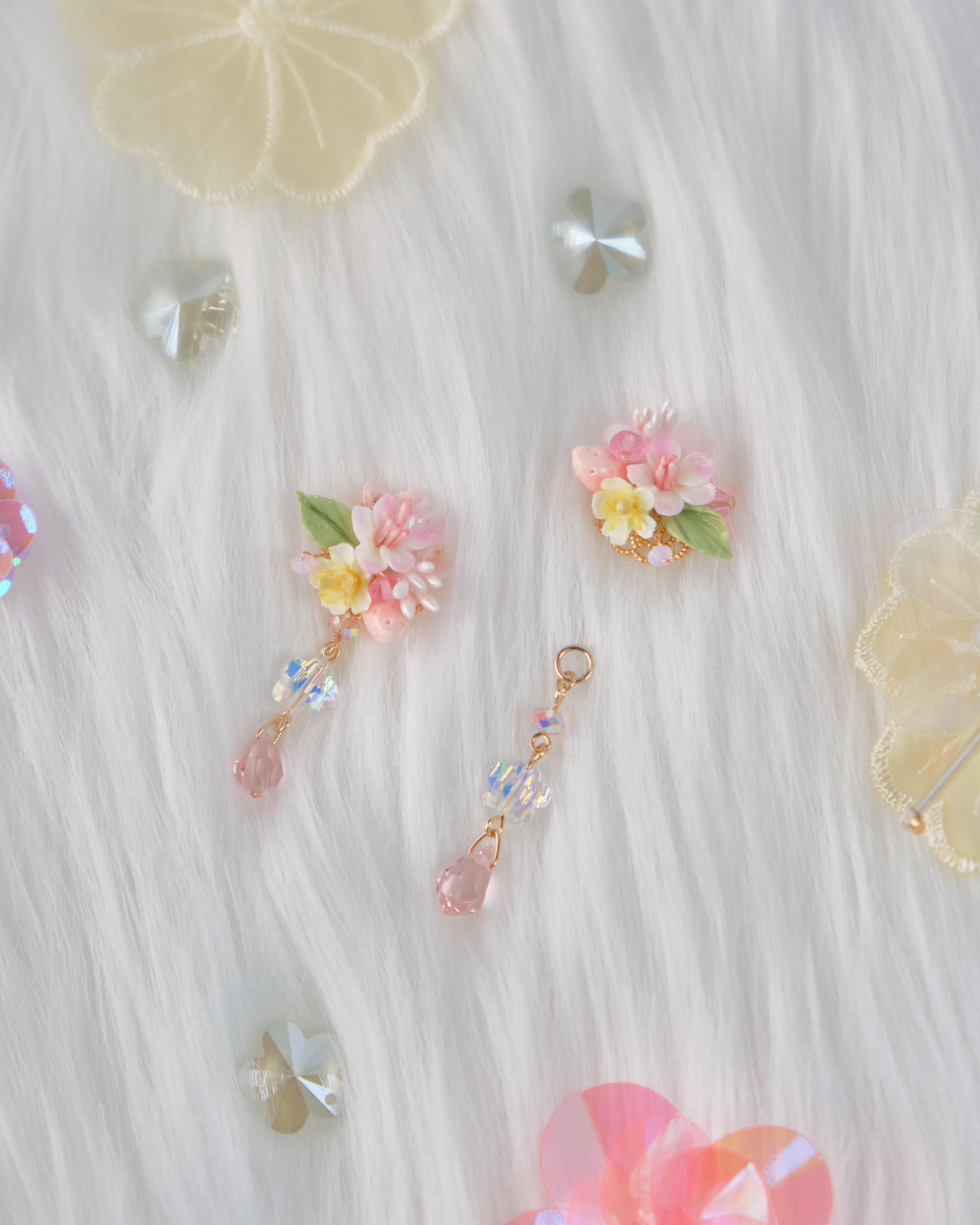 11752 小花束S925兩用短耳環