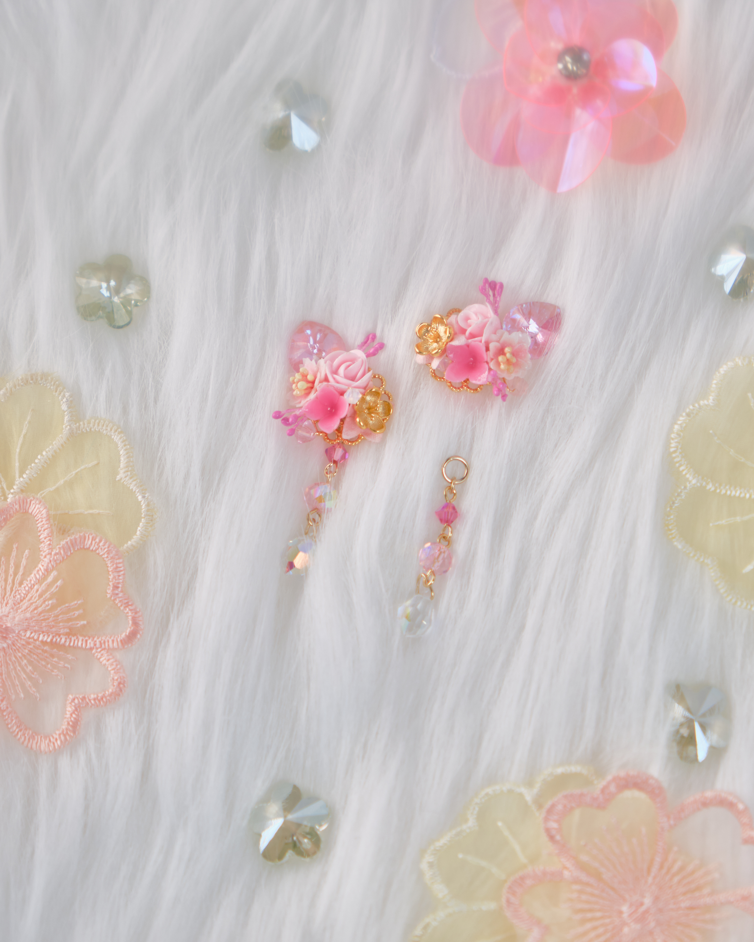 11753 小花束S925兩用短耳環