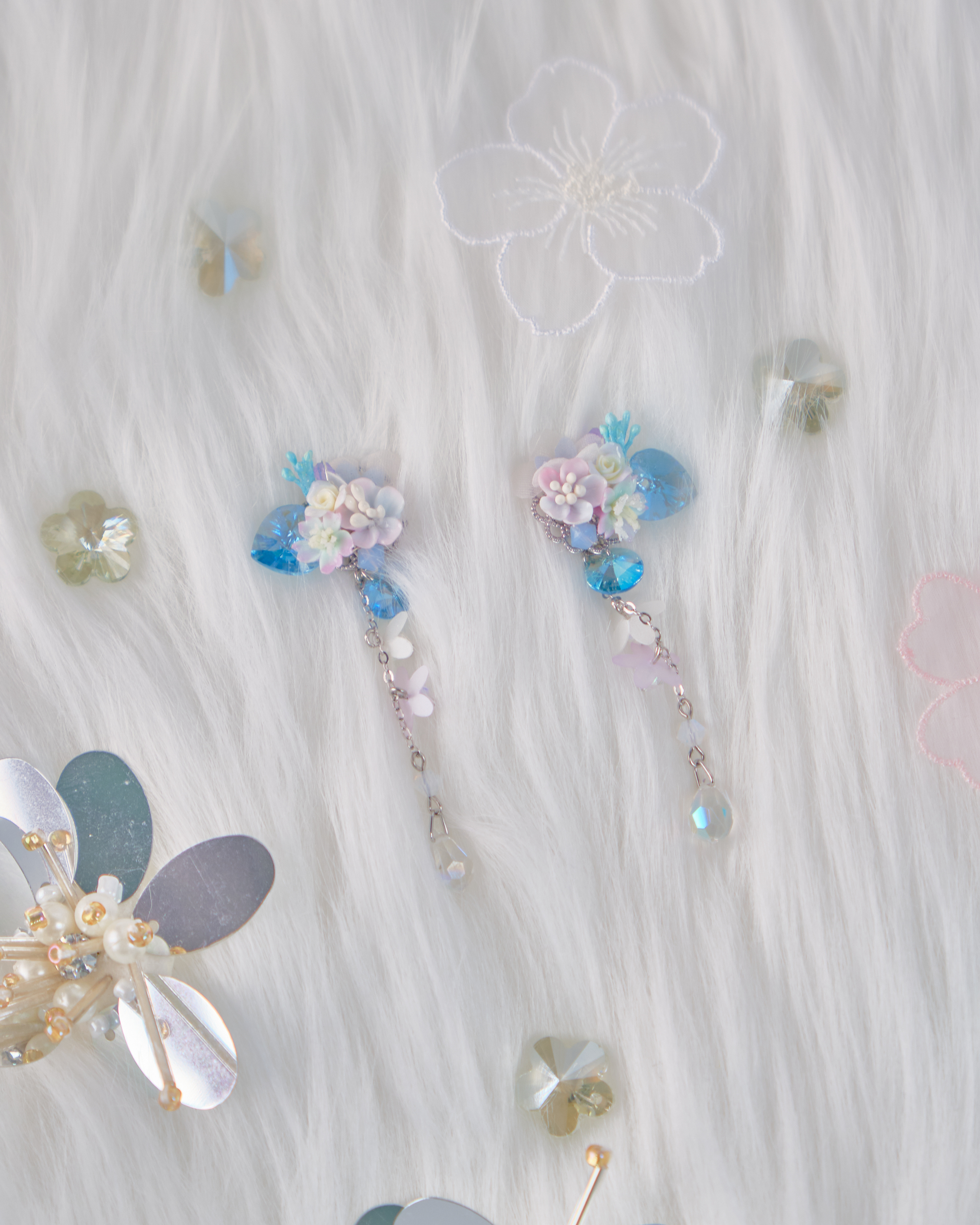 11758 小花束S925兩用短耳環