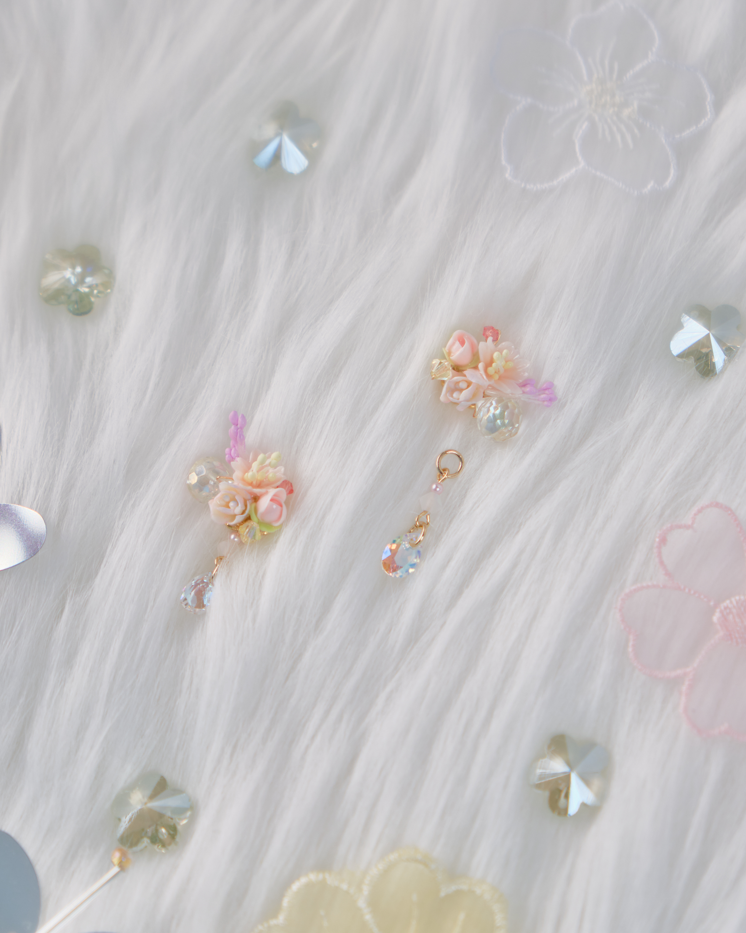 11757 小花束S925兩用短耳環