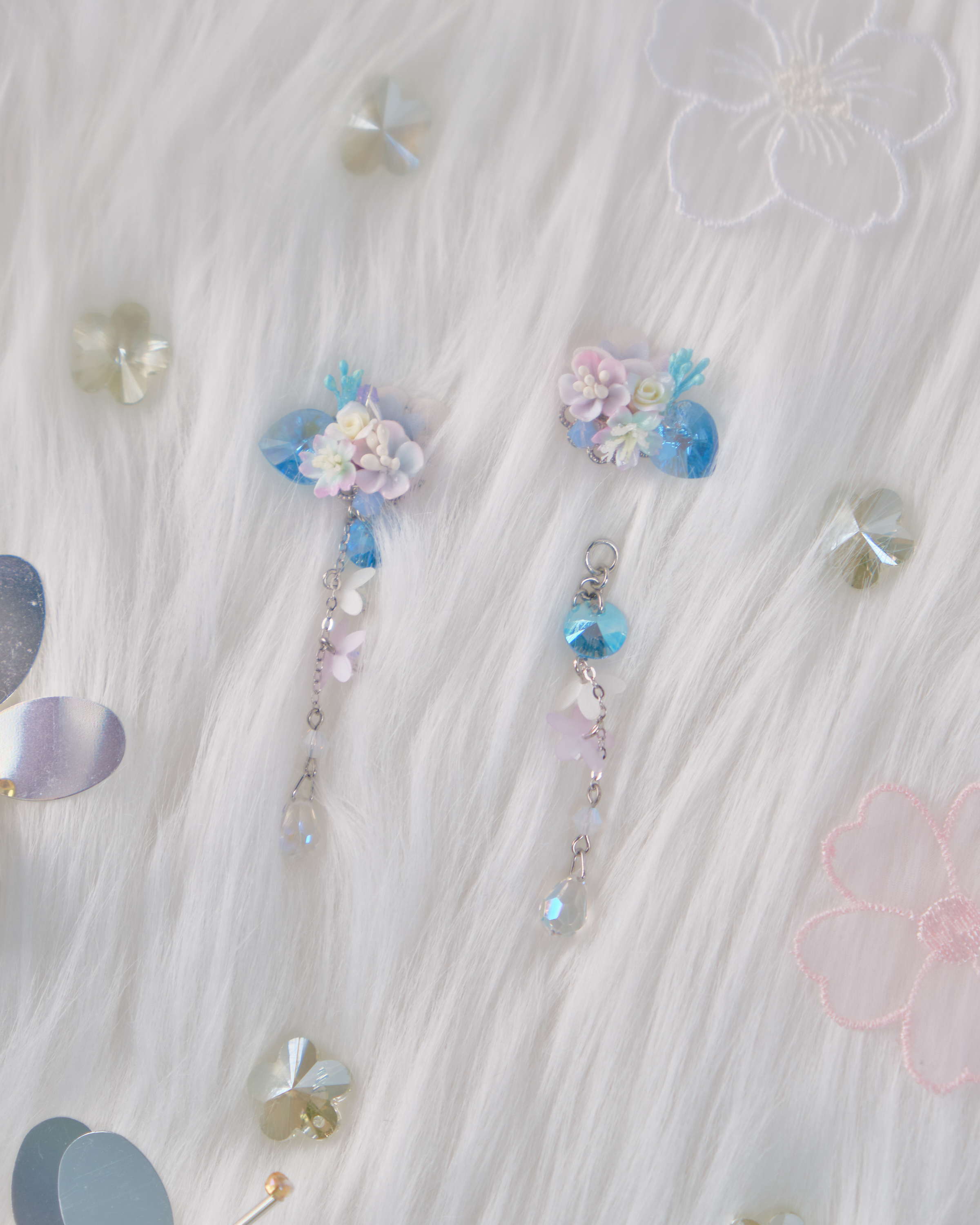 11758 小花束S925兩用短耳環