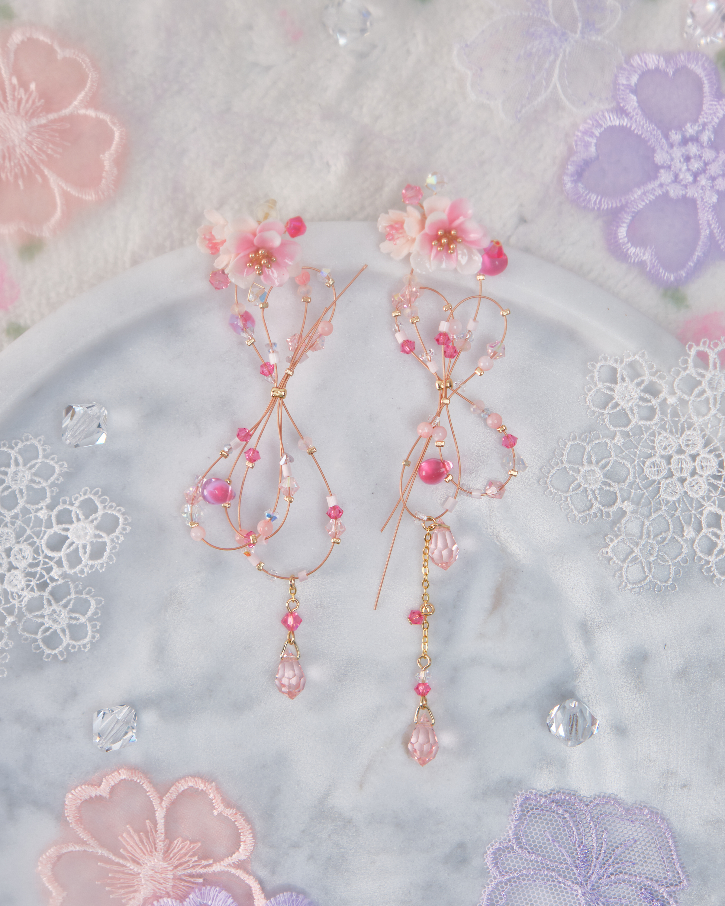 11762 蜻蜓點水串珠S925兩用長耳環