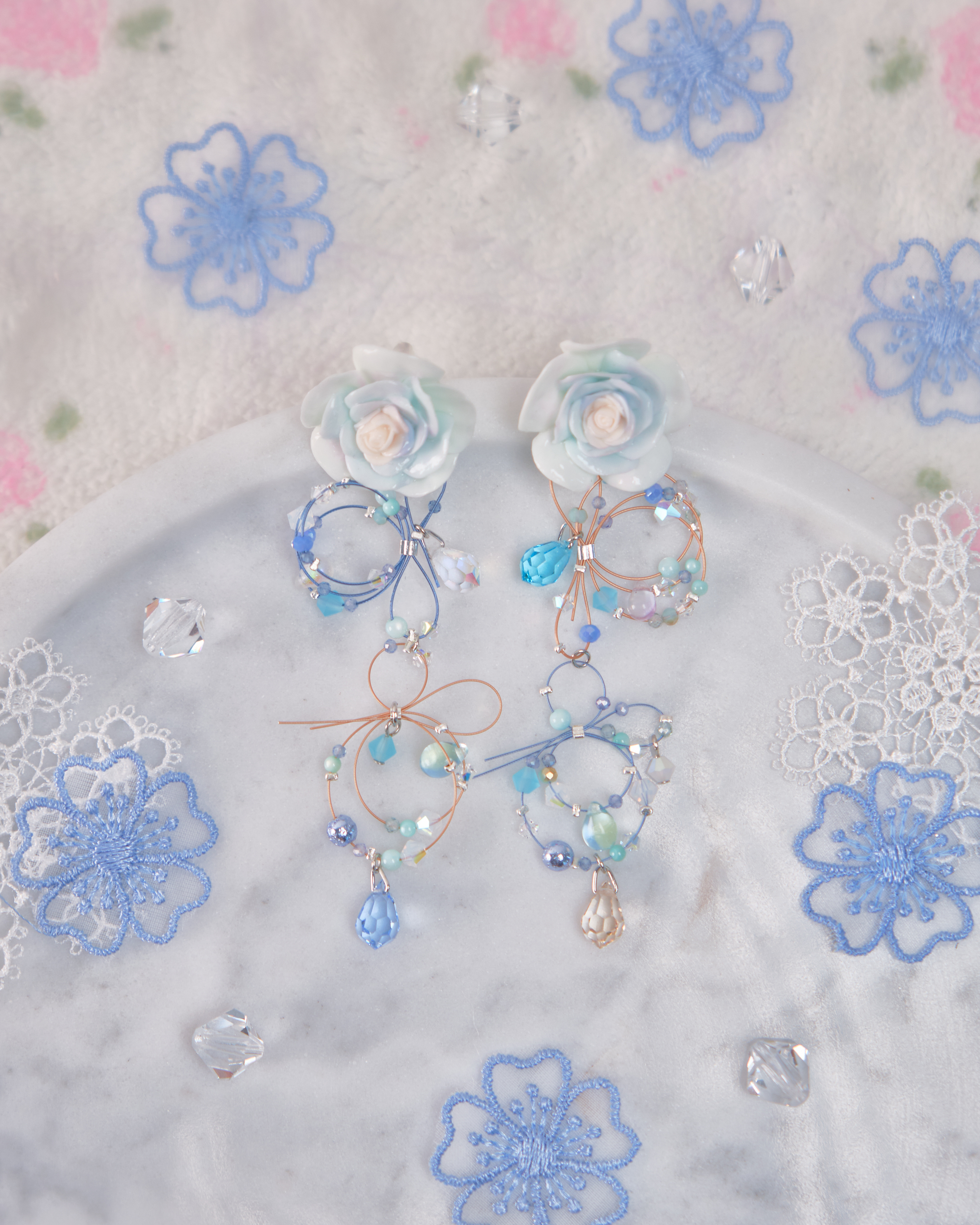 11765 蜻蜓點水串珠S925兩用長耳環