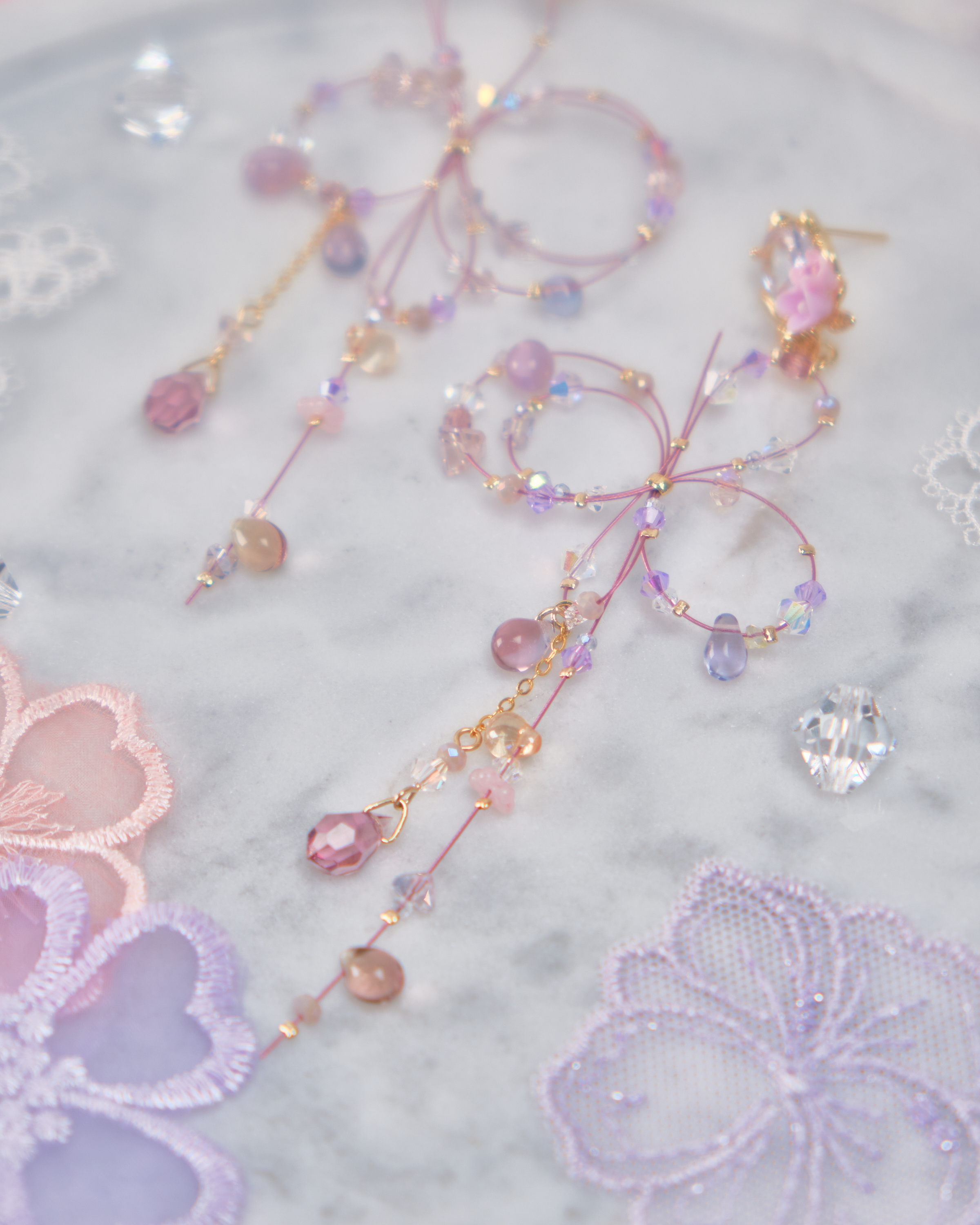 11763 蜻蜓點水串珠S925長耳環