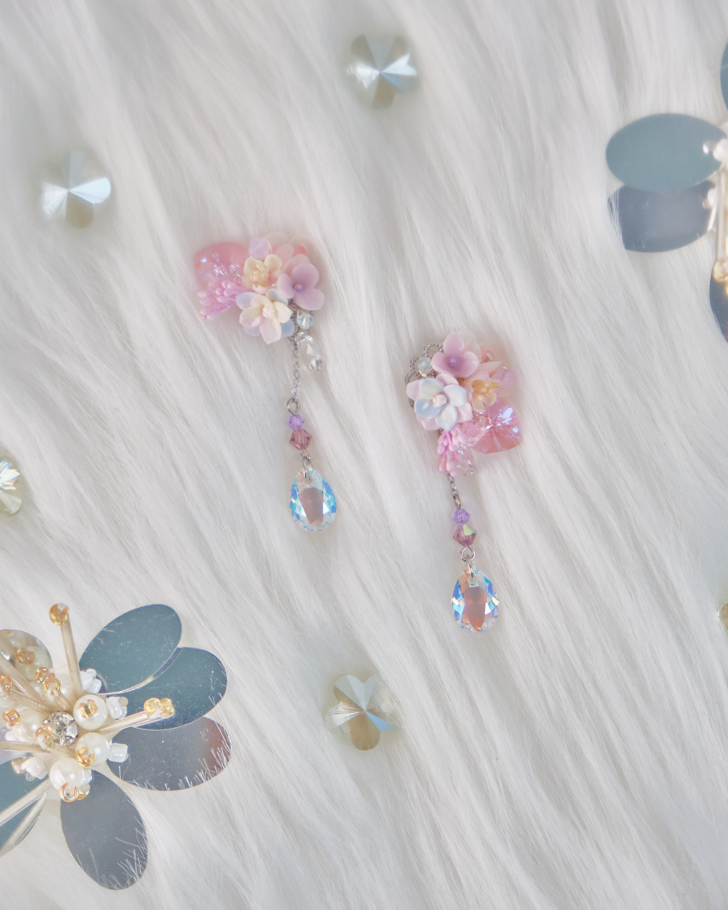 11761 小花束S925兩用短耳環