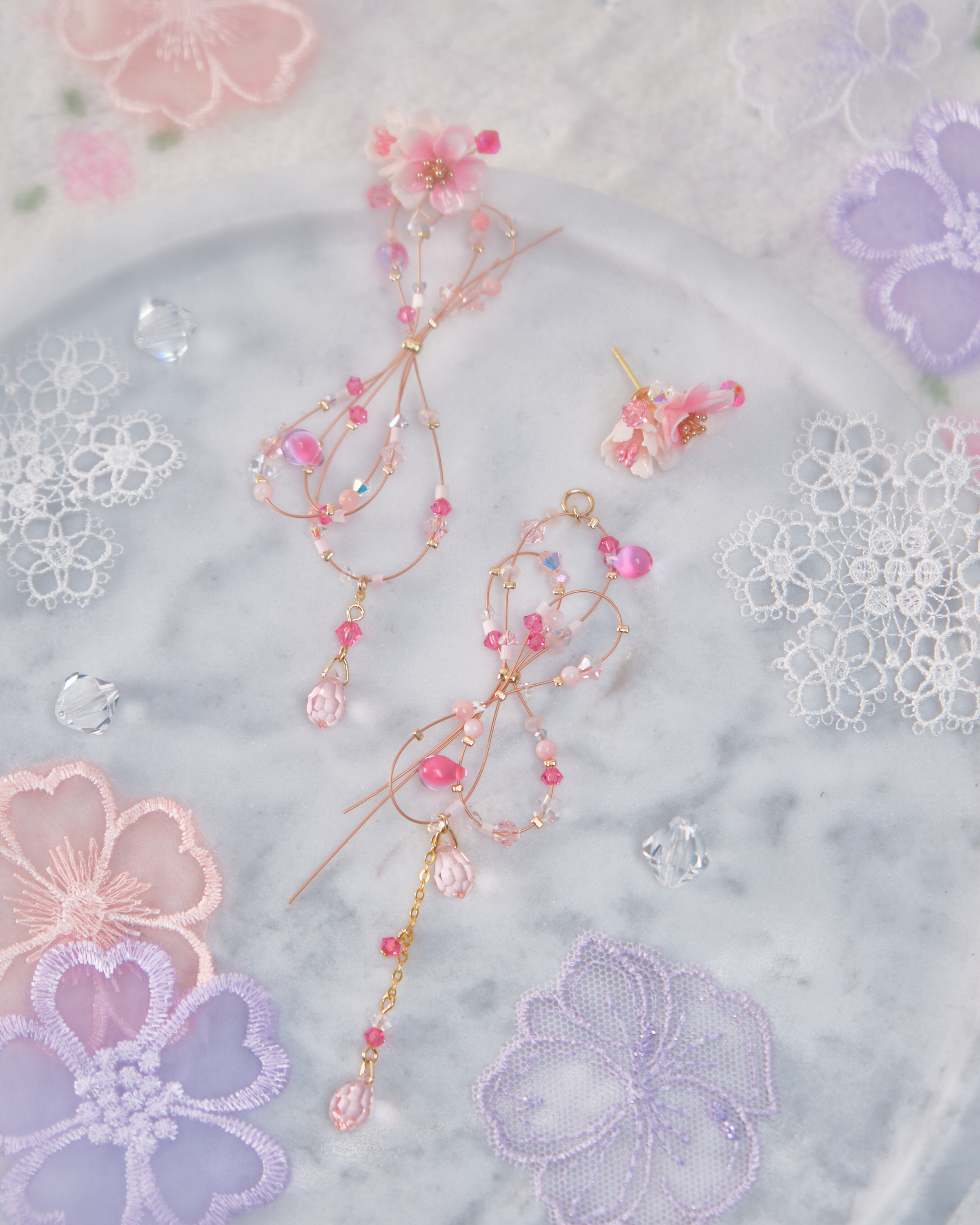 11762 蜻蜓點水串珠S925兩用長耳環