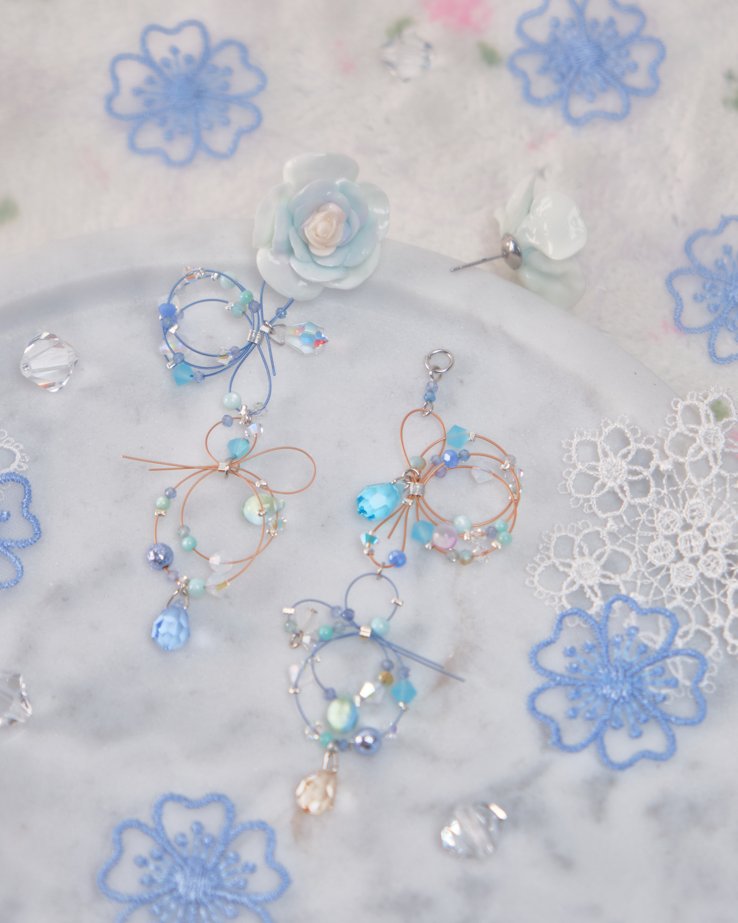 11765 蜻蜓點水串珠S925兩用長耳環