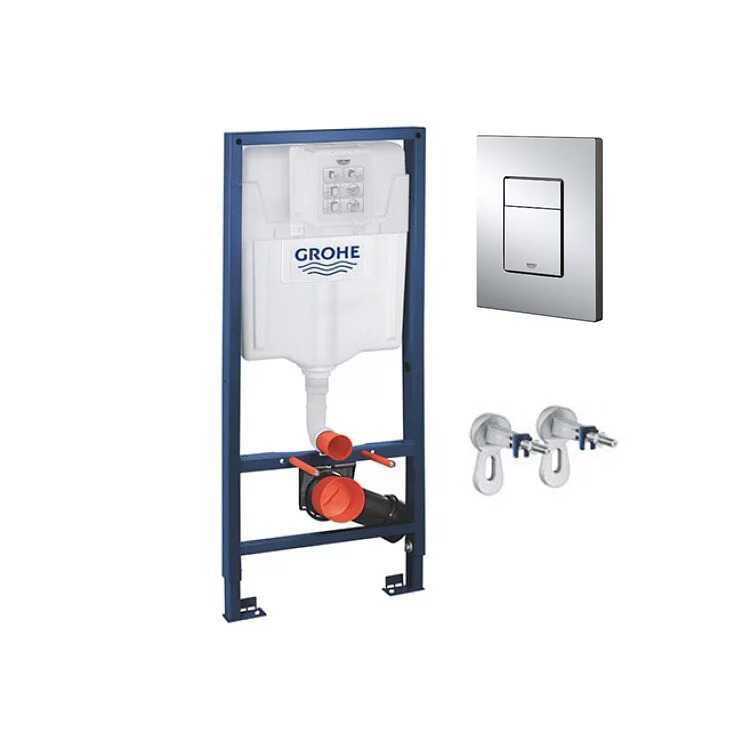 GROHE｜Skate Cosmo 兩段式沖水面板 l 輕隔間 (鉻色) 38528001