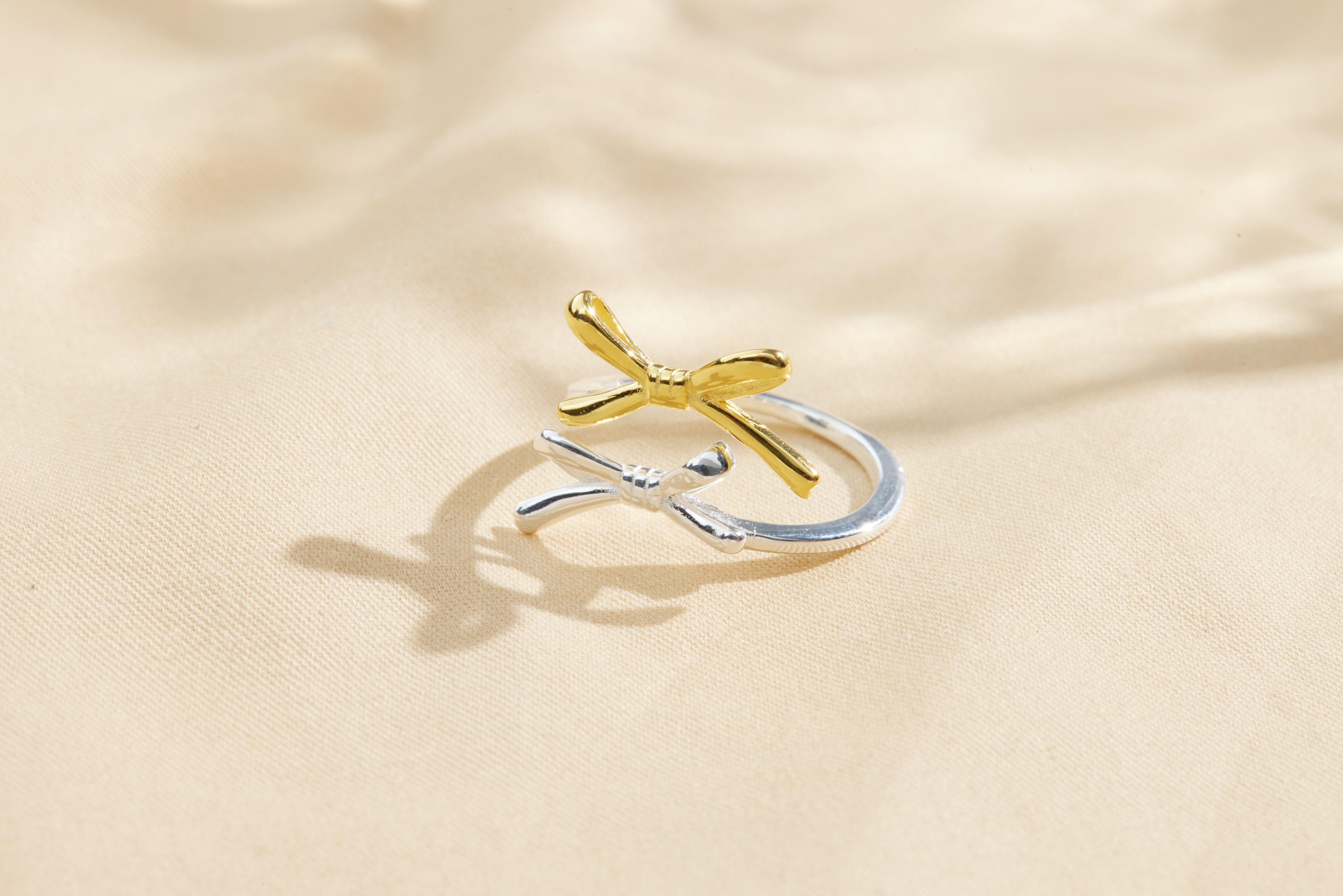 R959  | 純銀雙蝴蝶結戒指